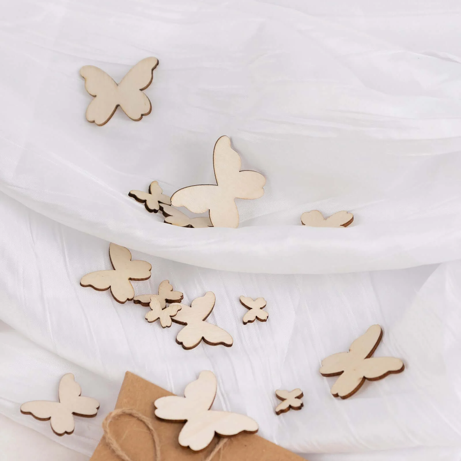 100-Pack Wood Butterfly Confetti, DIY Craft Wood Slices - Smooth and Versatile for Arts & Crafts - Image 10