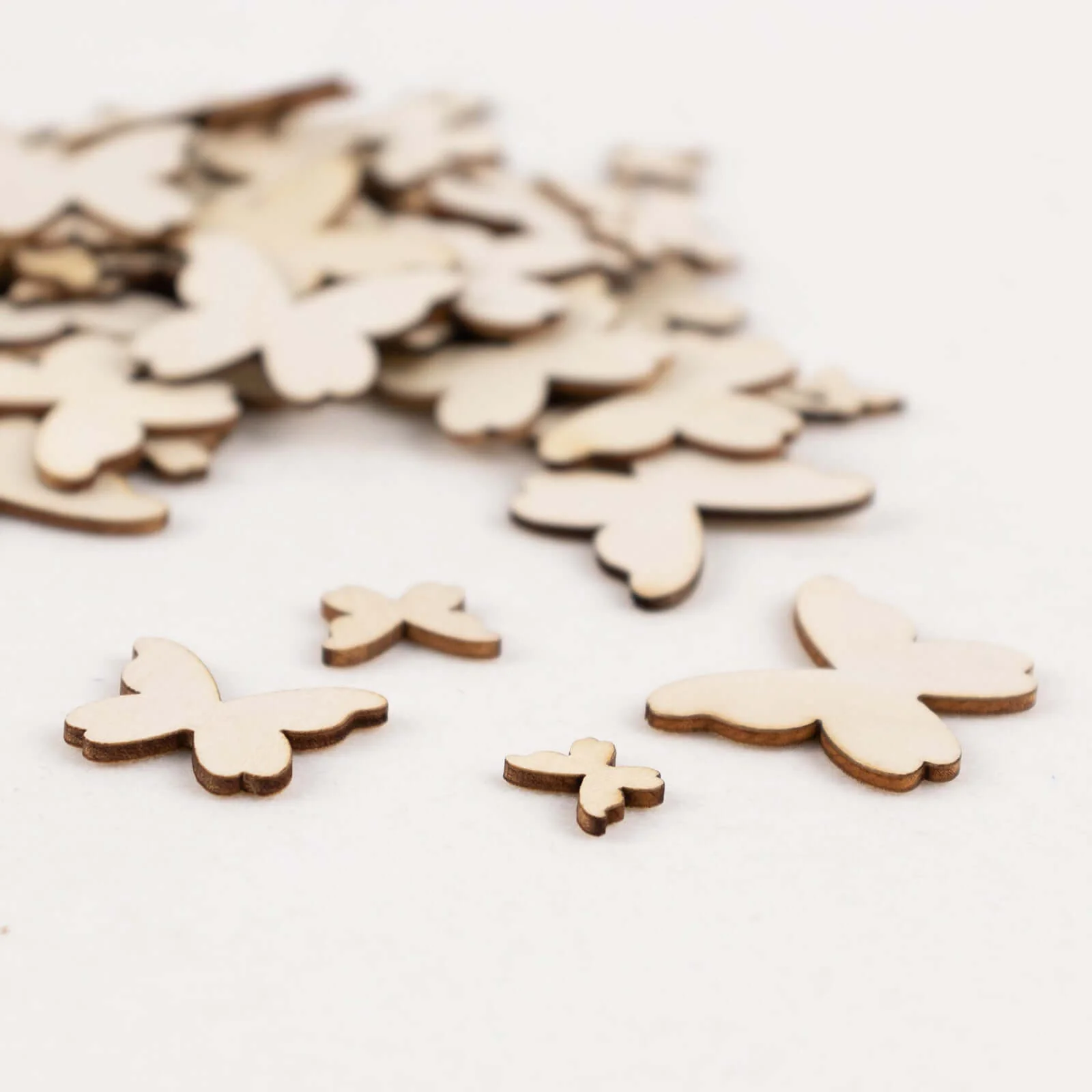 100-Pack Wood Butterfly Confetti, DIY Craft Wood Slices - Smooth and Versatile for Arts & Crafts - Image 11