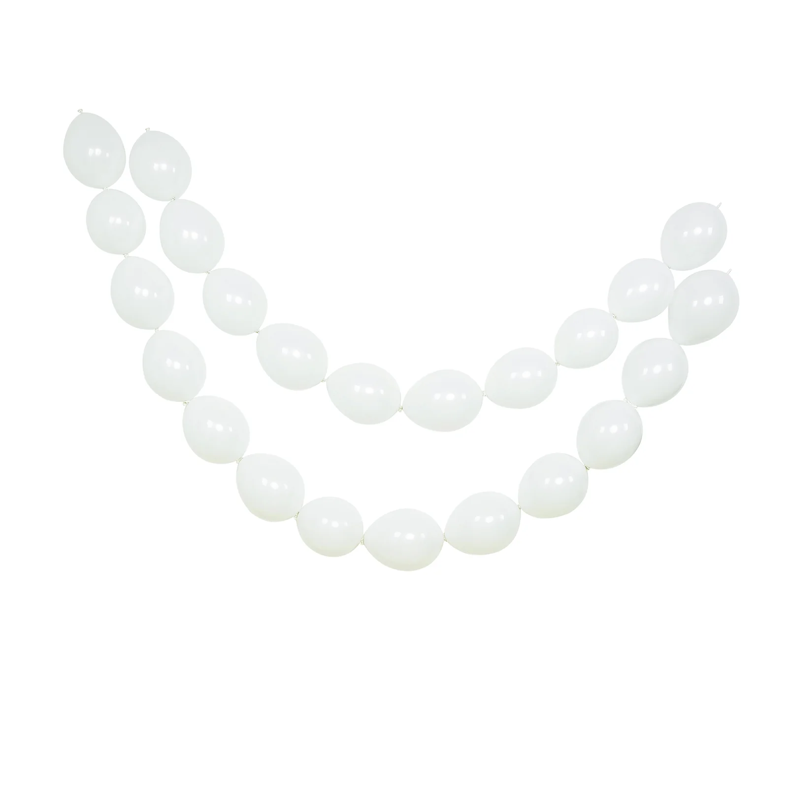100 Pcs Biodegradable Quick Link Balloons 10" Matte Pastel White, Latex Linking Balloons for Balloon Chains, Garland, Arch, Backdrop & Wall Decor - Image 2