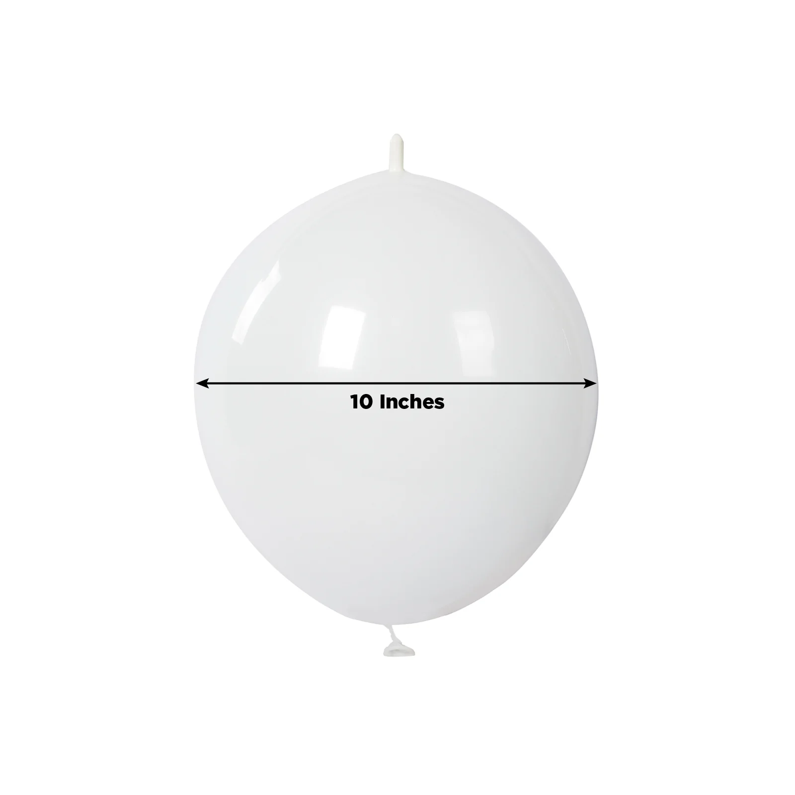 100 Pcs Biodegradable Quick Link Balloons 10" Matte Pastel White, Latex Linking Balloons for Balloon Chains, Garland, Arch, Backdrop & Wall Decor - Image 3