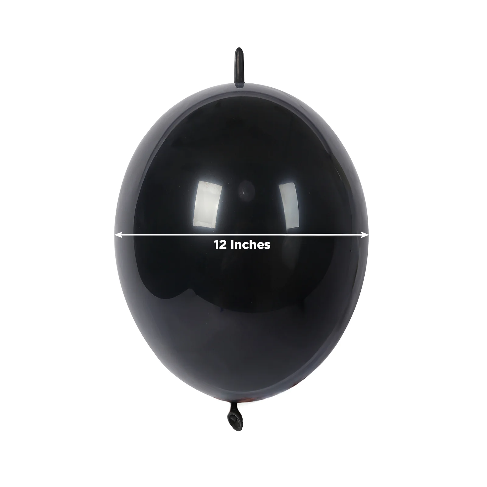 100 Pcs Biodegradable Quick Link Balloons 12" Matte Pastel Black, Latex Linking Balloons for Balloon Chains, Garland, Arch, Backdrop & Wall Decor - Image 3