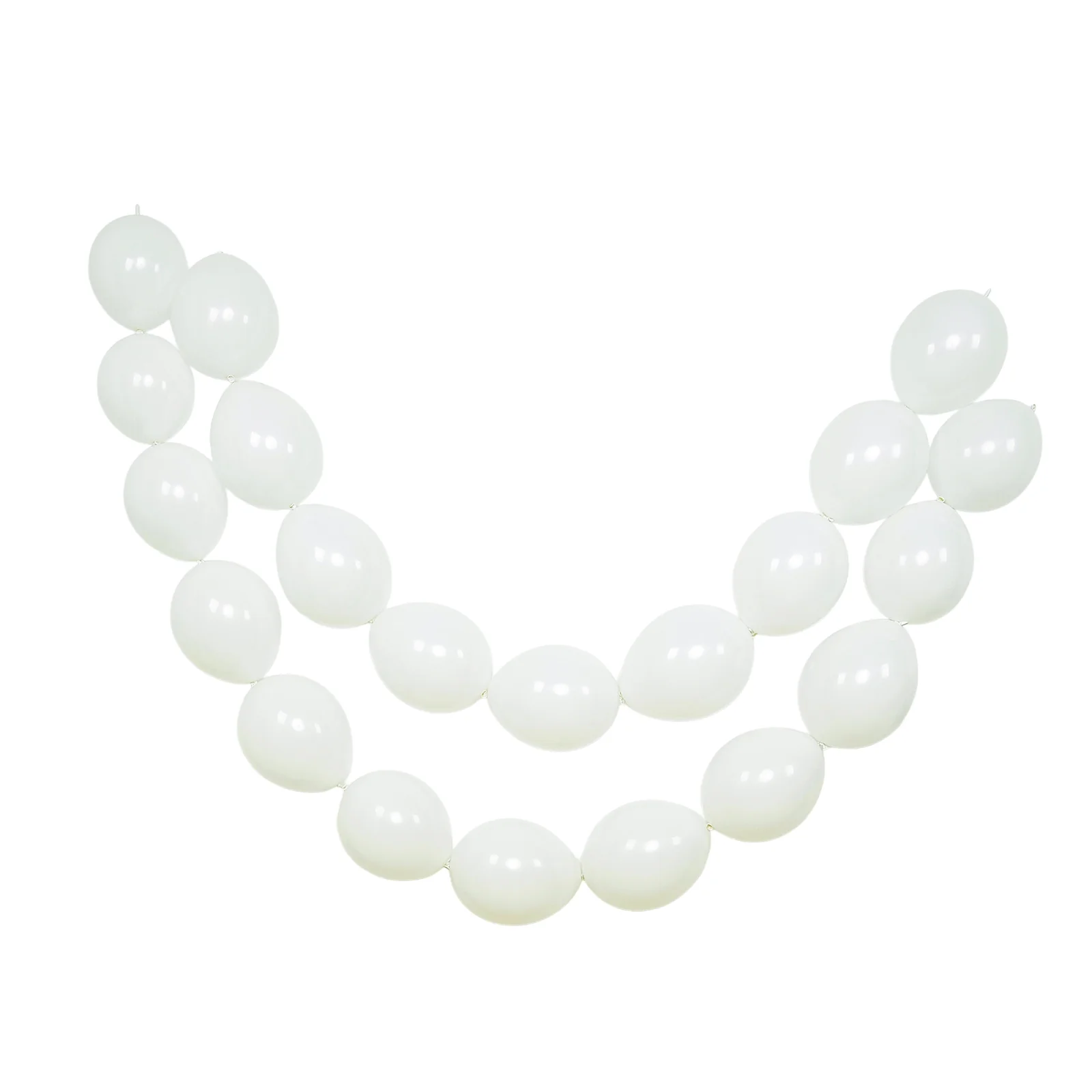 100 Pcs Biodegradable Quick Link Balloons 12" Matte Pastel White, Latex Linking Balloons for Balloon Chains, Garland, Arch, Backdrop & Wall Decor - Image 2