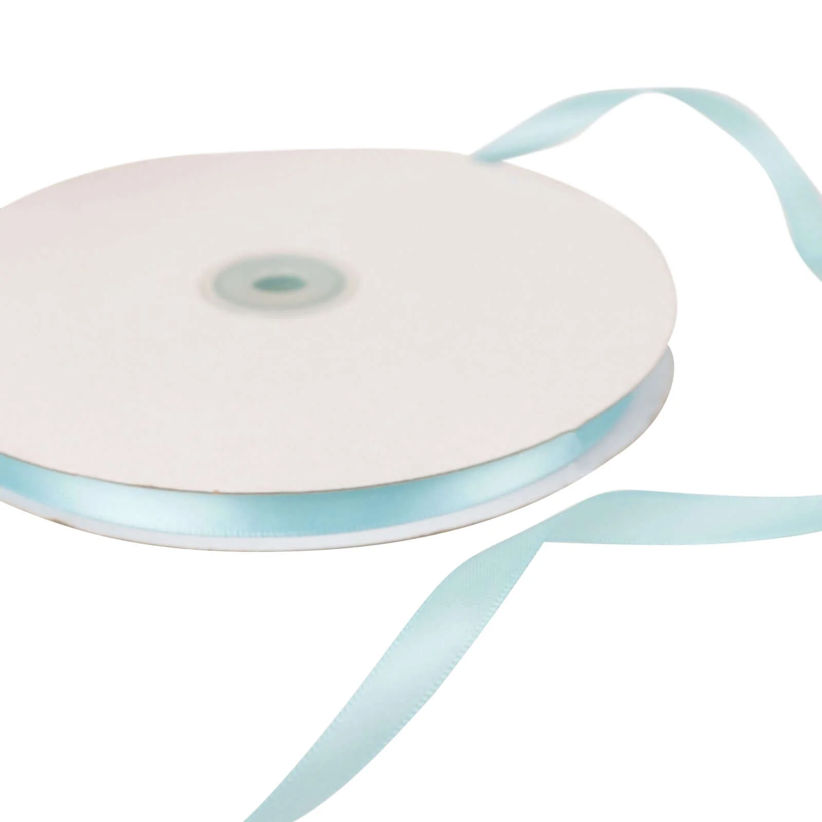 Light Blue Single Face Decorative Satin Ribbon 100 Yards 3/8" - Image 6