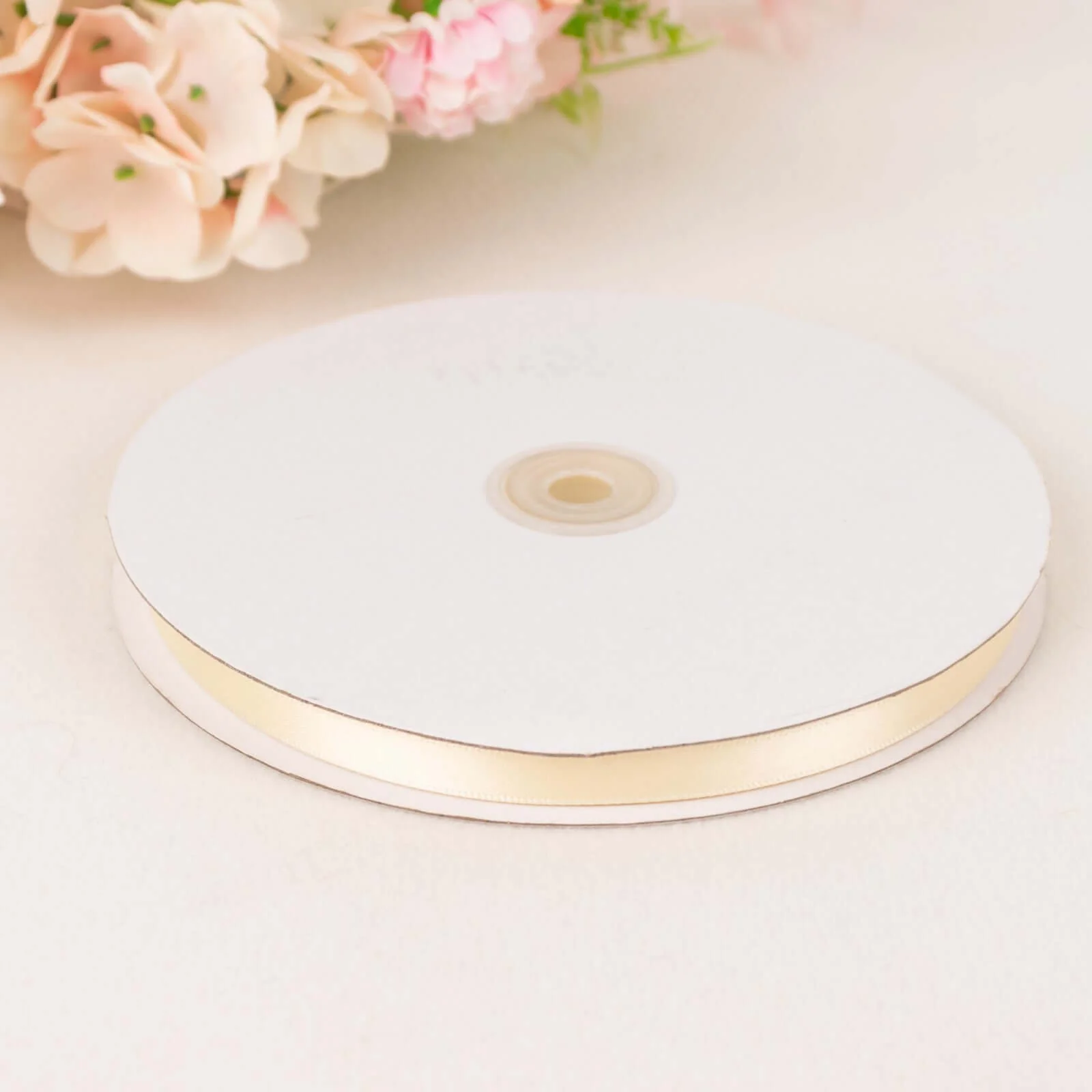 Ivory Single Face Decorative Satin Ribbon 100 Yards 3/8" - Image 5