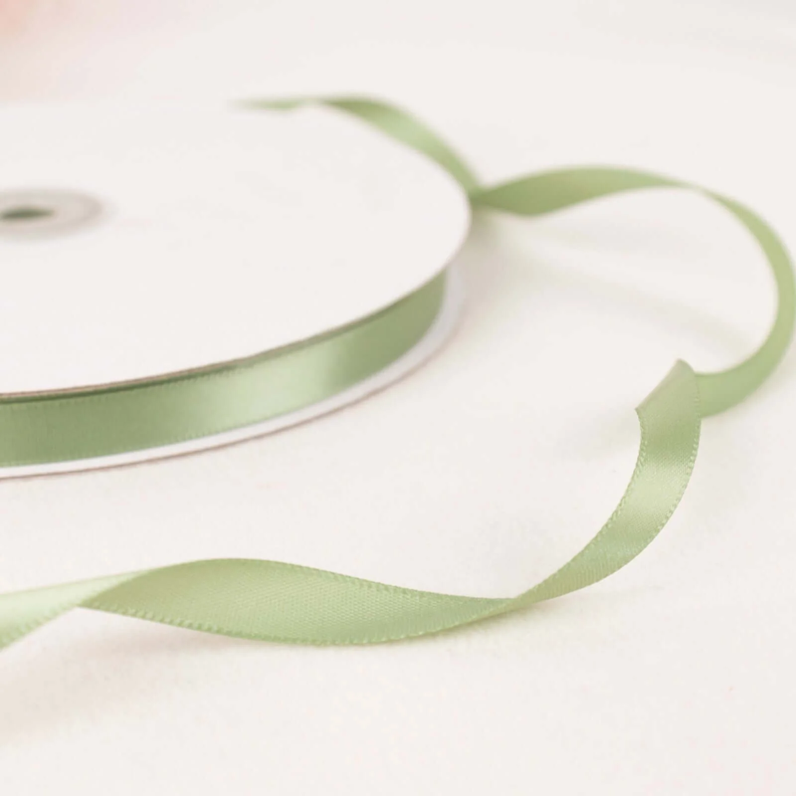 Sage Green Single Face Decorative Satin Ribbon 100 Yards 3/8" - Image 7