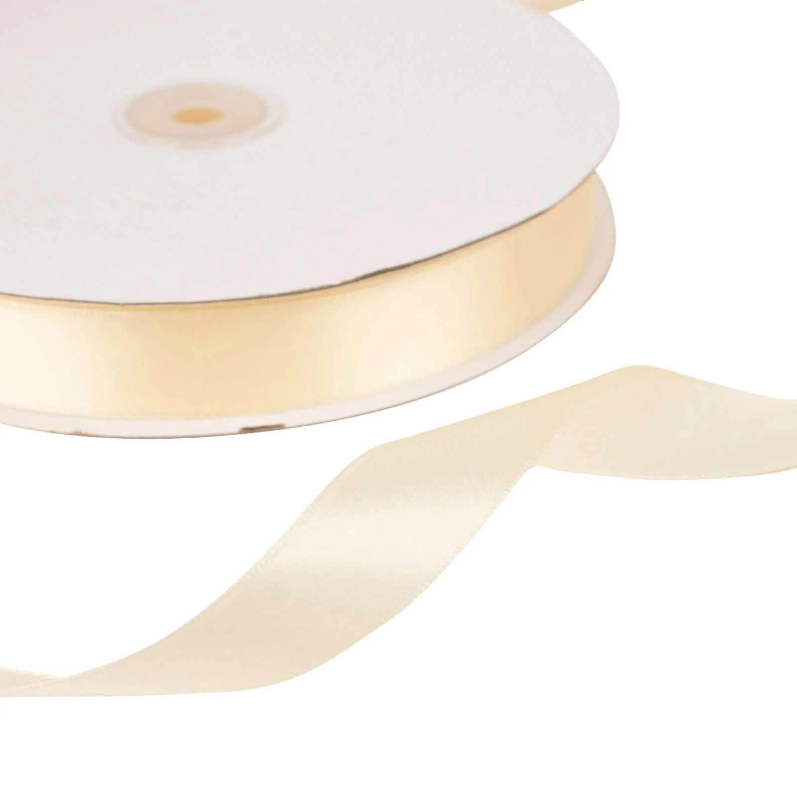 Ivory Single Face Decorative Satin Ribbon 100 Yards 7/8" - Image 7