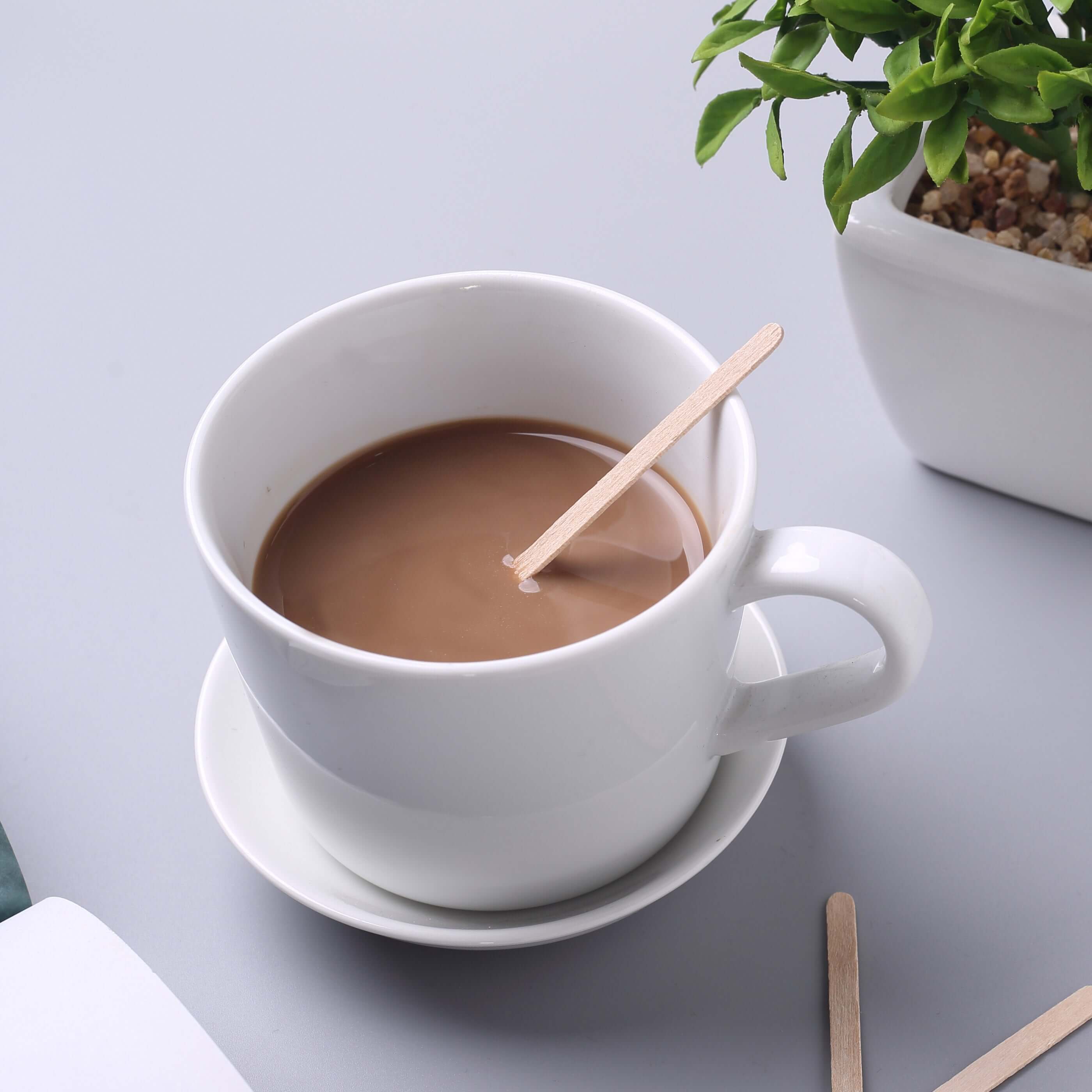 1000-Pack Birchwood Coffee Stirrers 4.5" Natural - Eco-Friendly Wooden Stir Sticks for Hot & Cold Drinks - Image 8