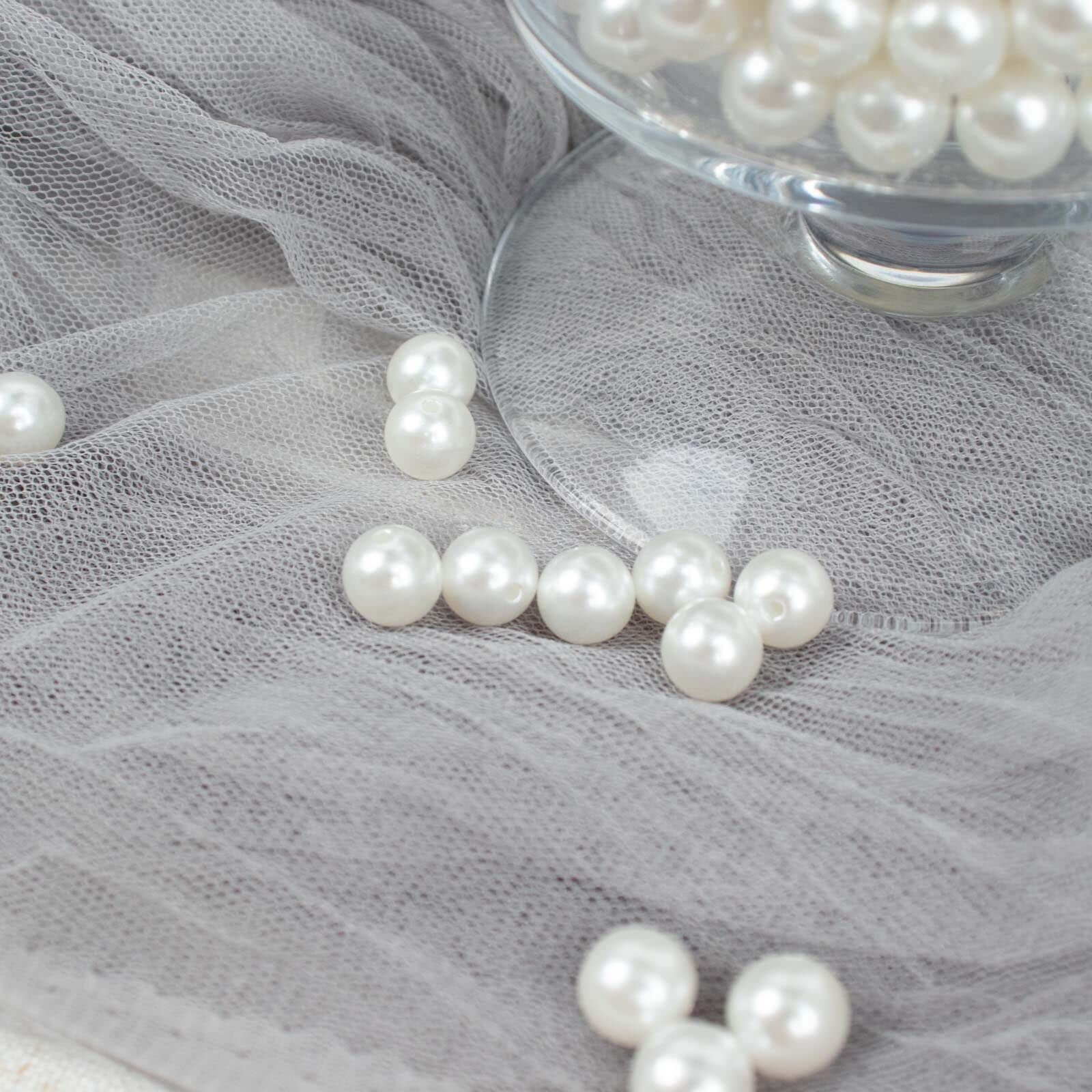 1000-Pack Faux Pearl Craft Beads 10mm Glossy White with Holes - Polished Beads for Vase Filler DIY Jewelry Craft Projects & Party Decor - Image 6