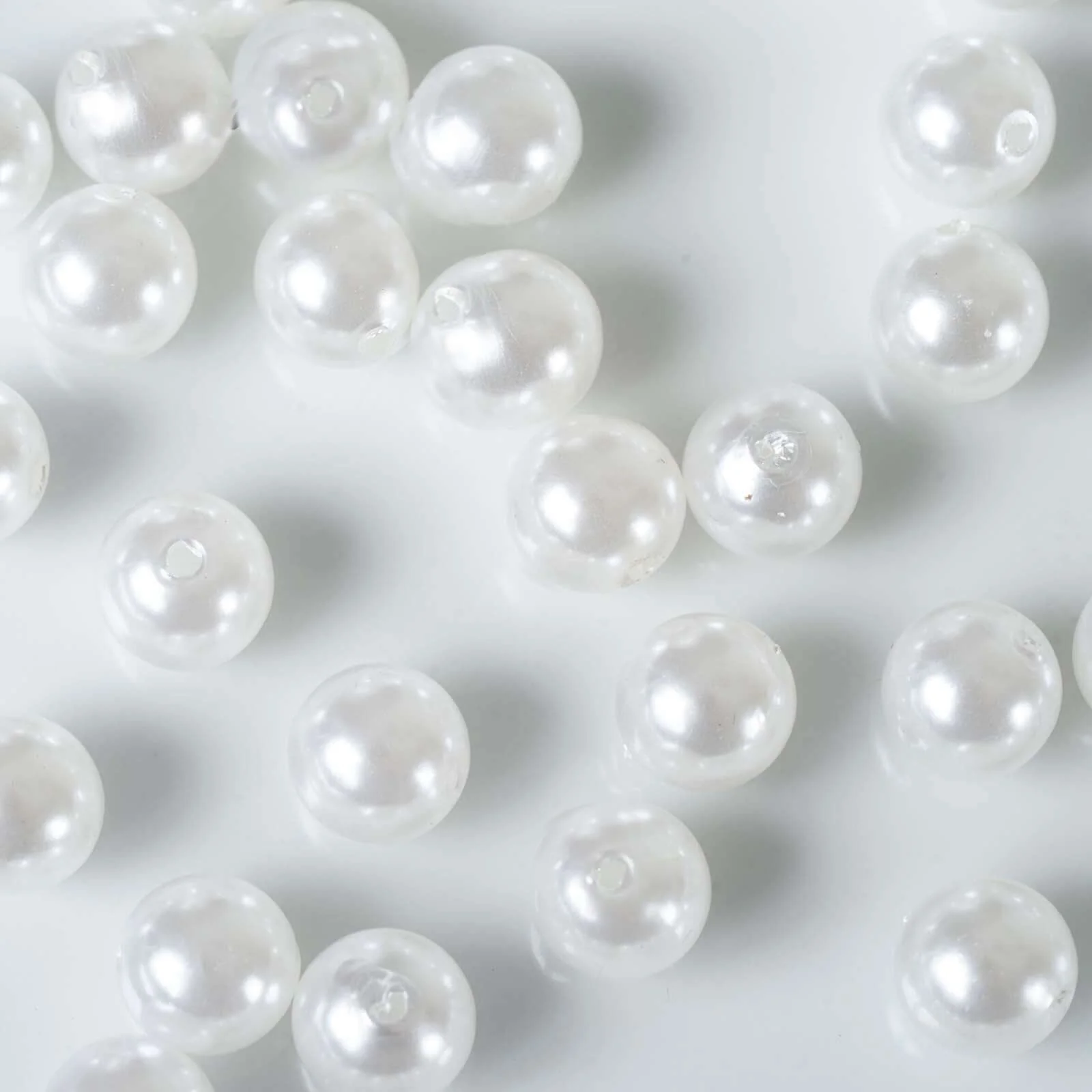 1000-Pack Faux Pearl Craft Beads 10mm Glossy White with Holes - Polished Beads for Vase Filler DIY Jewelry Craft Projects & Party Decor - Image 7
