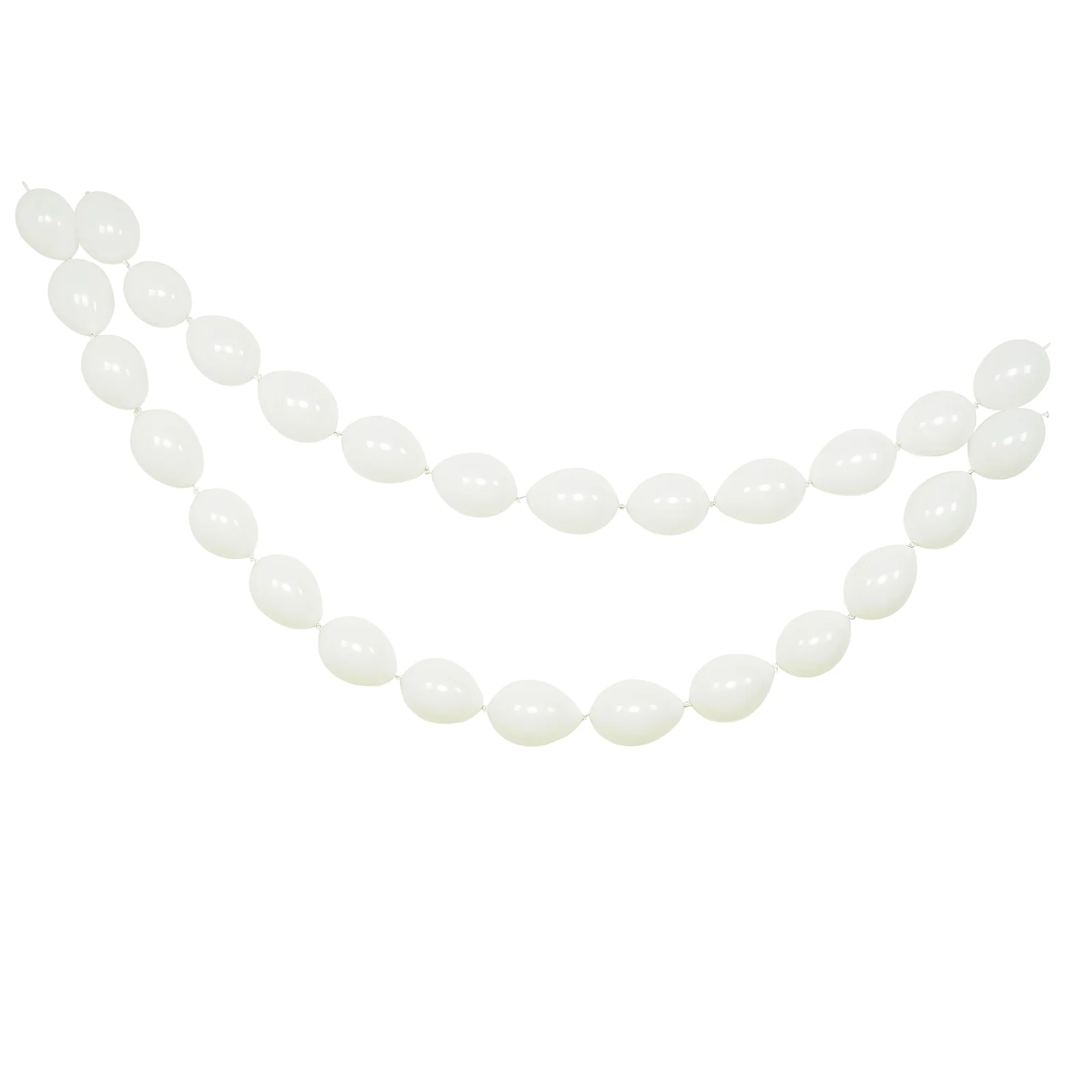 100 Pcs Biodegradable Quick Link Balloons 6" Matte Pastel White, Latex Linking Balloons for Balloon Chains, Garland, Arch, Backdrop & Wall Decor - Image 2