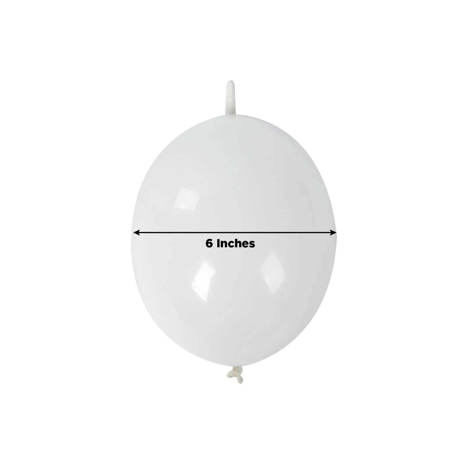 100 Pcs Biodegradable Quick Link Balloons 6" Matte Pastel White, Latex Linking Balloons for Balloon Chains, Garland, Arch, Backdrop & Wall Decor - Image 3