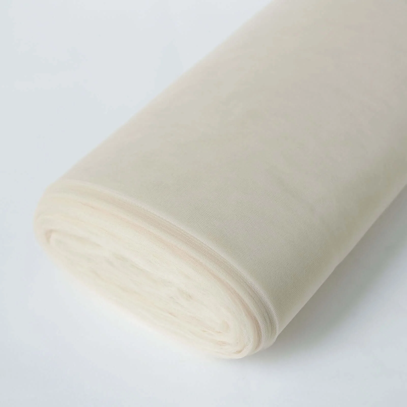 Beige Tulle Fabric Bolt, DIY Craft Fabric Roll 108"x50 Yards - Image 3