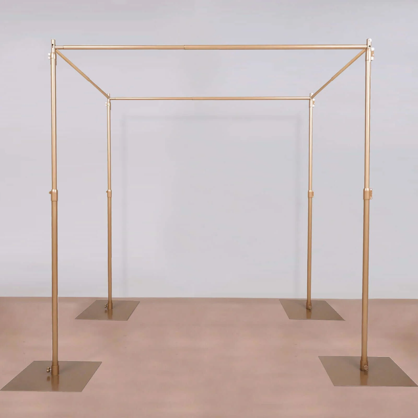 Gold Metal DIY Photography Backdrop Stand, Wedding Arch Canopy Tent 10ft 4-Post - Image 7