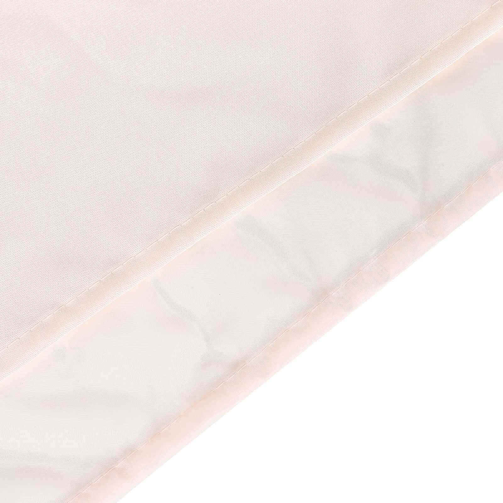 Blush Chiffon Polyester Backdrop Drape Curtain, Dual Layer Event Divider Panel with Rod Pockets - 10ftx10ft - Image 8