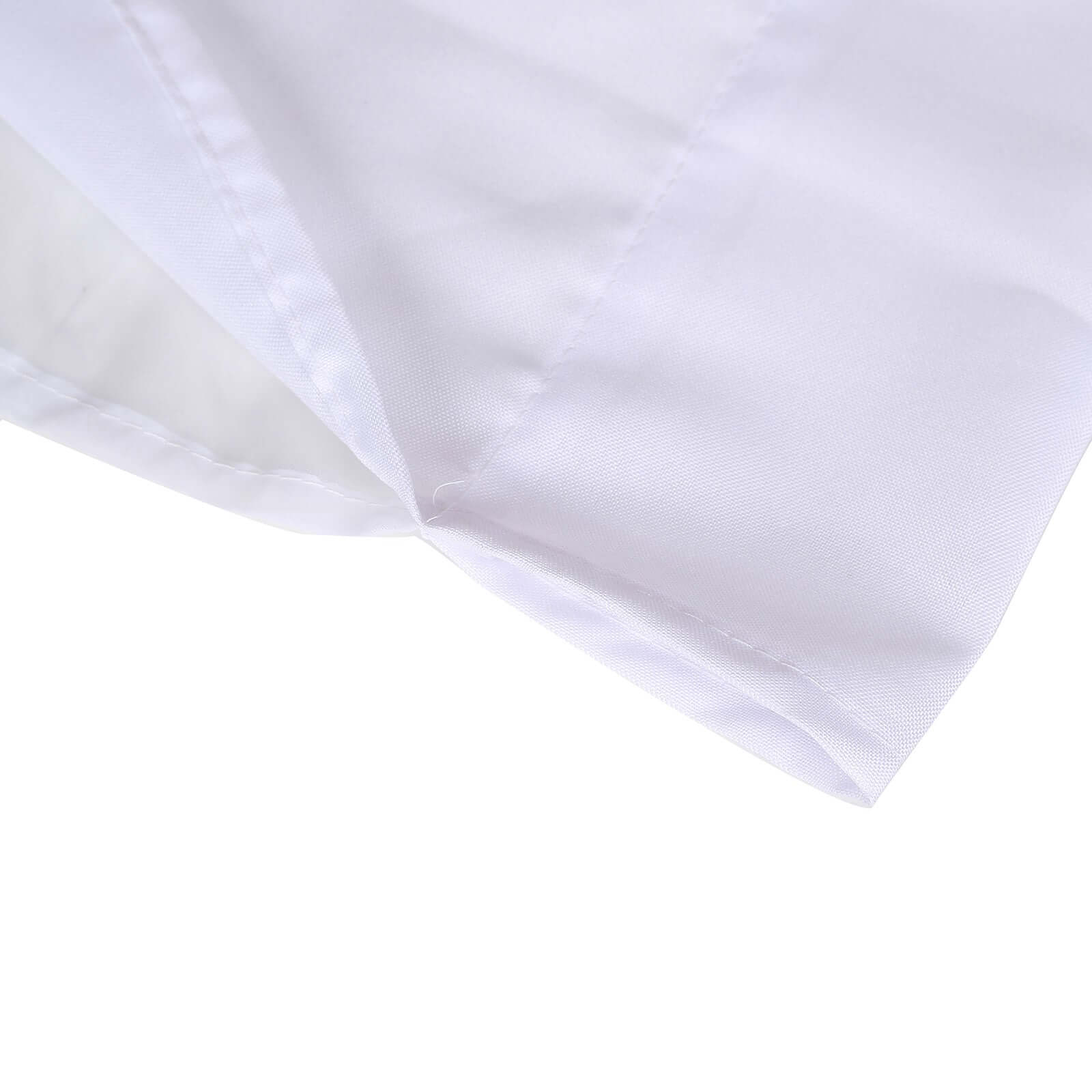 White Chiffon Polyester Backdrop Drape Curtain, Dual Layer Event Divider Panel with Rod Pockets - 10ftx10ft - Image 7