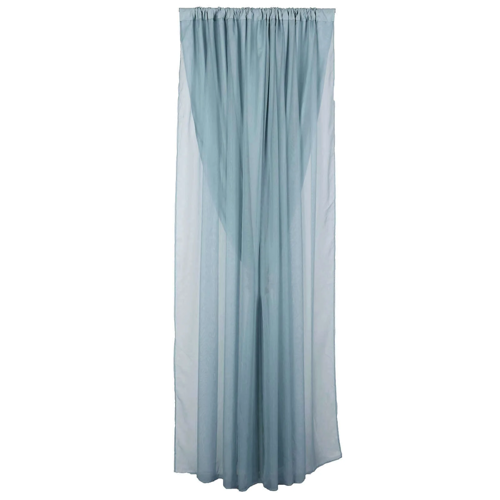 Dusty Blue Chiffon Polyester Backdrop Drape Curtain, Dual Layer Event Divider Panel with Rod Pockets - 10ftx10ft - Image 6