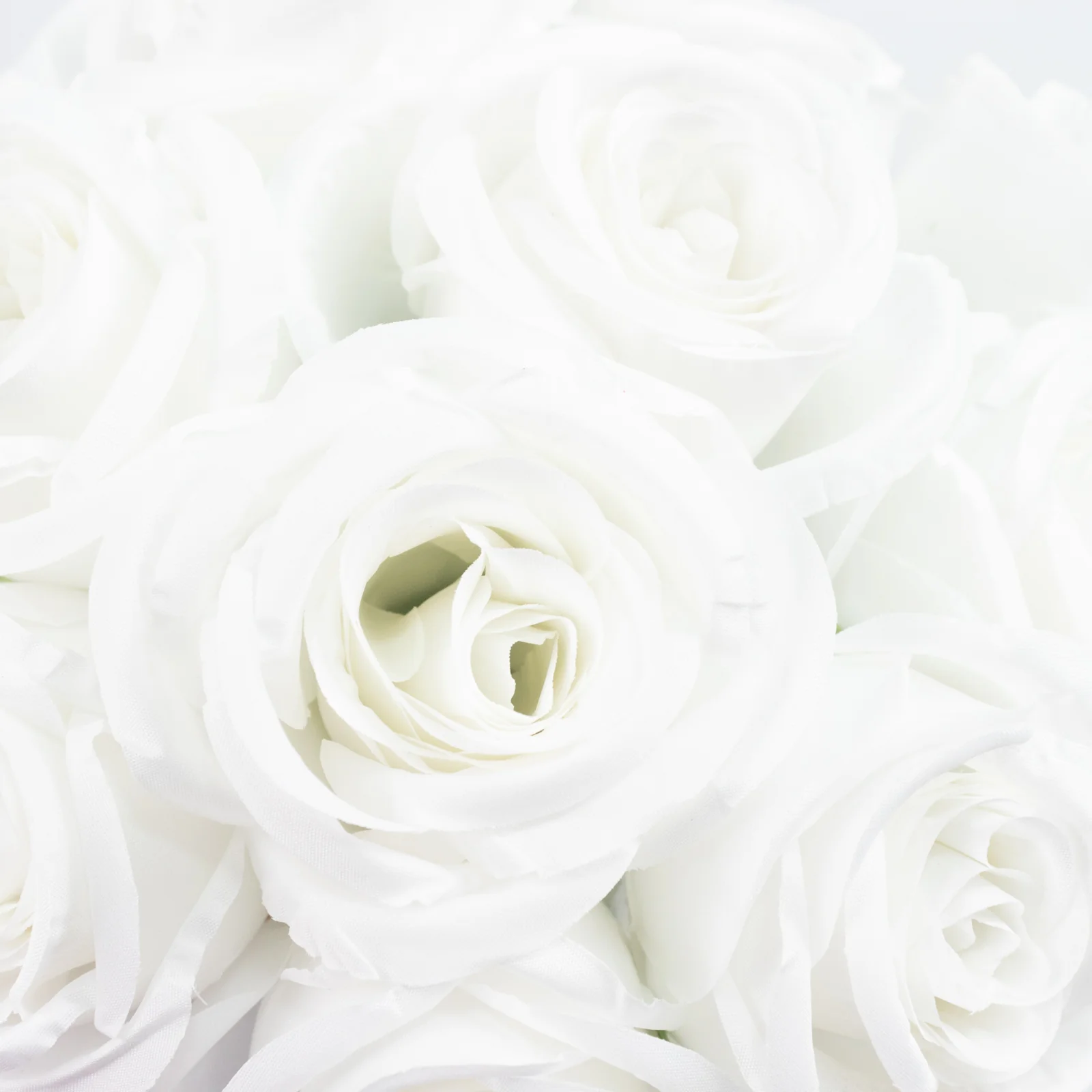 10 Pcs White Silk Roses - Realistic 12" Artificial Flowers for Arrangements & Bouquets - Image 7