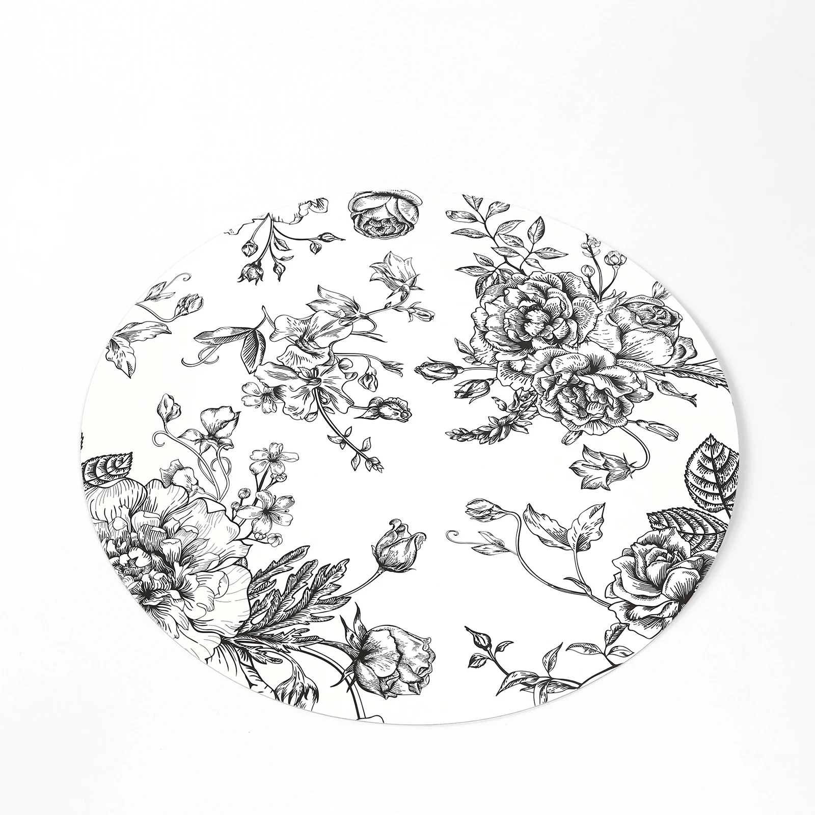 10-Pack Disposable Table Placemats in French Toile Print 13" in Matte White/Black - Classy Cardboard Placemats for Dinner Parties & Banquets - Image 9