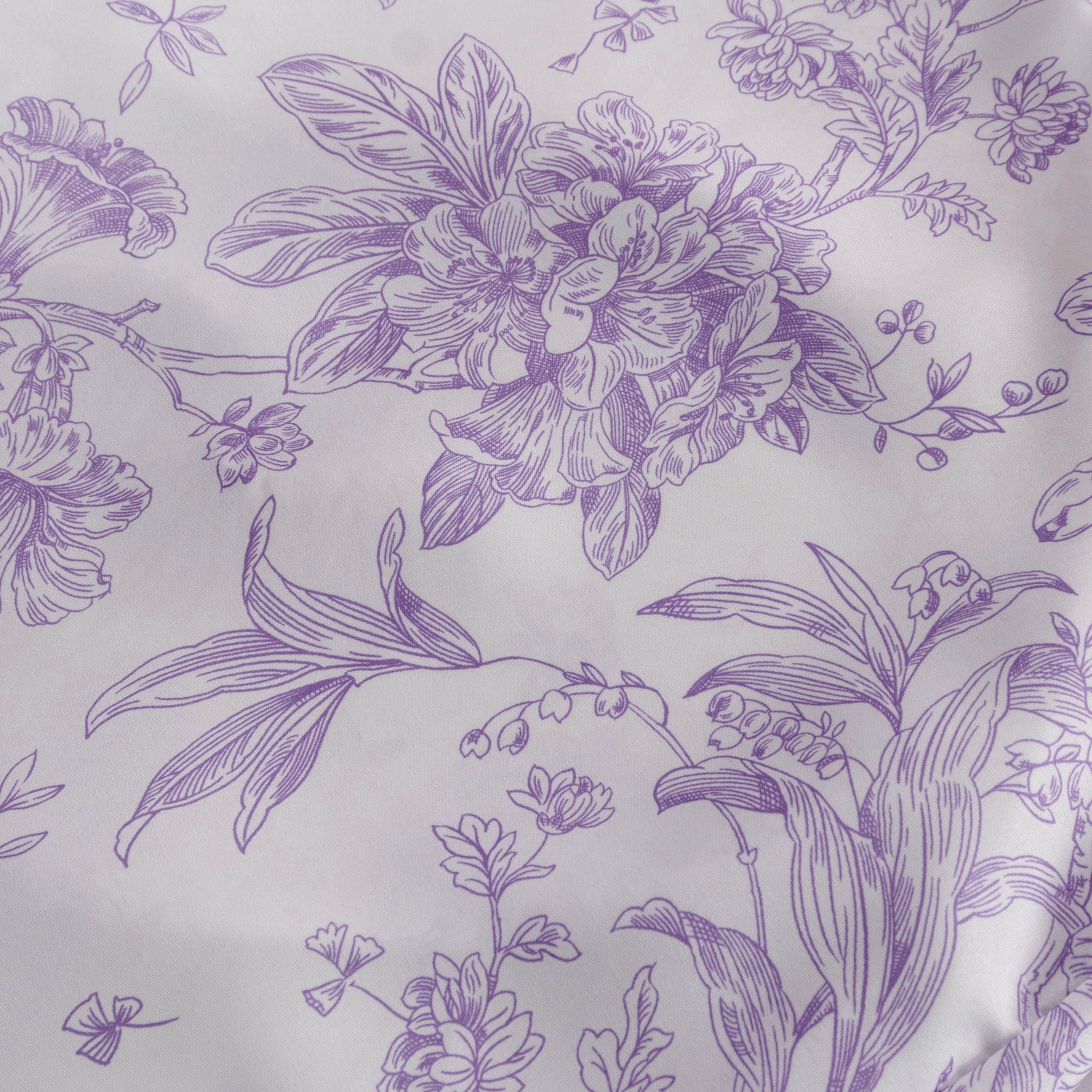 10 Pack Polyester Folding Chair Covers – White Lavender Lilac French Toile Pattern, Reusable Stain-Resistant Slip-On Slipcovers - Image 6