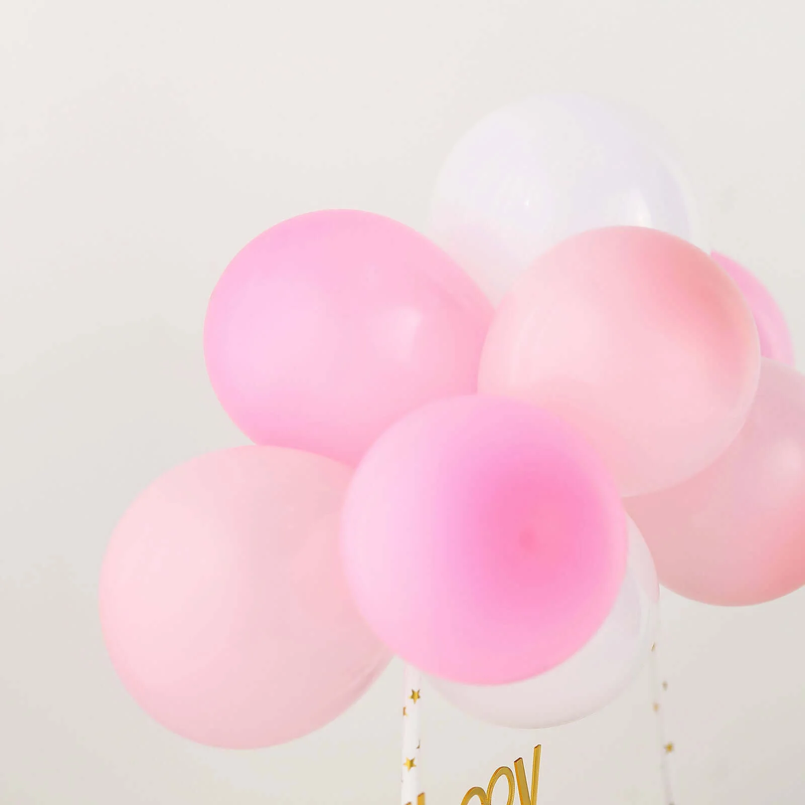11 Pcs Balloon Cake Topper Blush, Pink and White - Vibrant Clustered Mini Garland Cake Inserts for DIY Party Decorations - Image 10