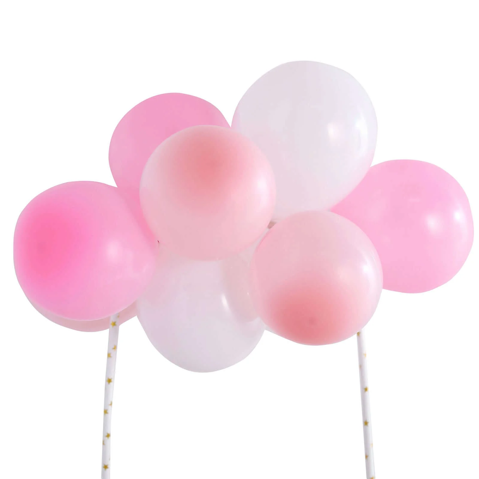 11 Pcs Balloon Cake Topper Blush, Pink and White - Vibrant Clustered Mini Garland Cake Inserts for DIY Party Decorations - Image 7