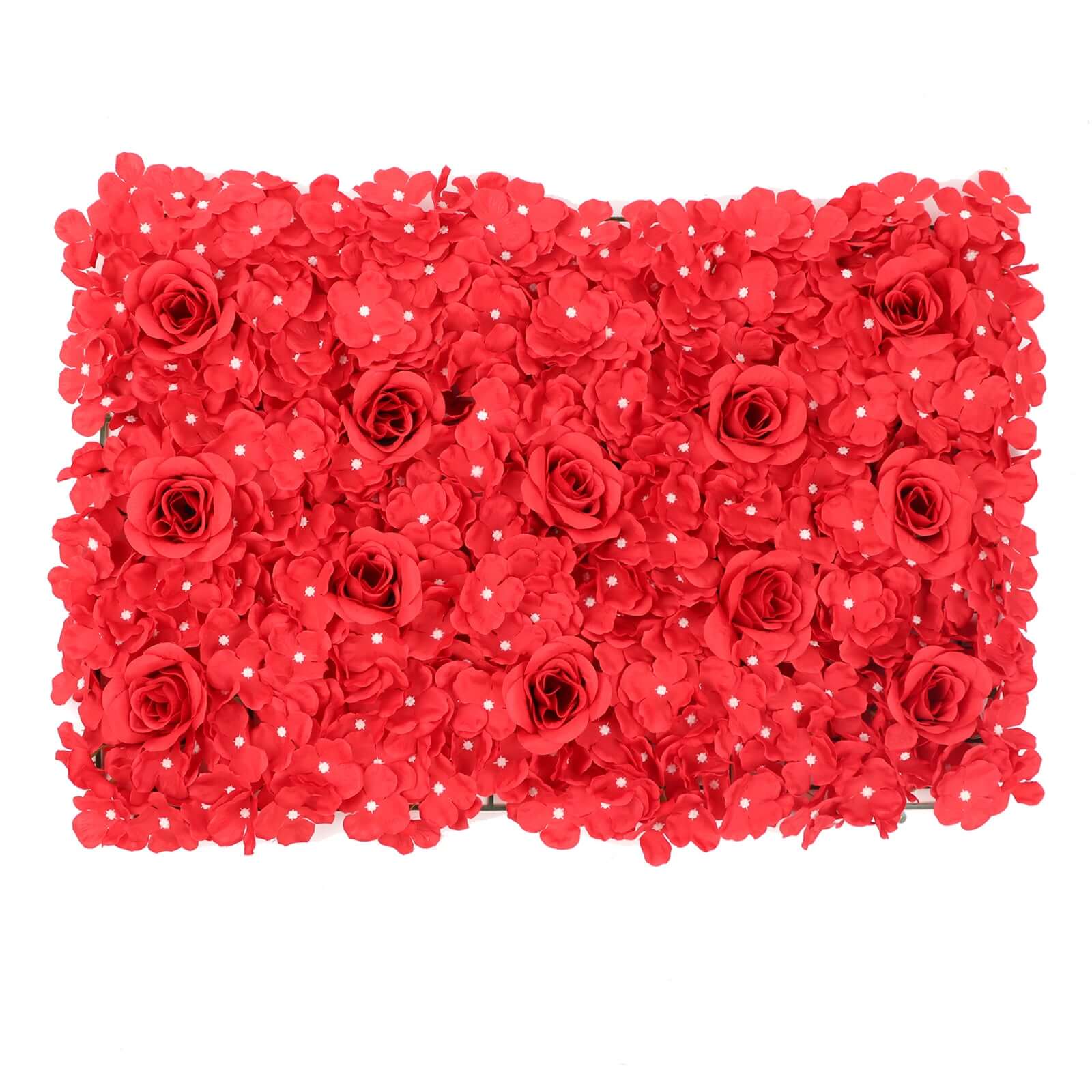 Red 3D Silk Rose and Hydrangea Flower Wall Mat Backdrop 4 Artificial Panels 11 Sq ft. - Image 6