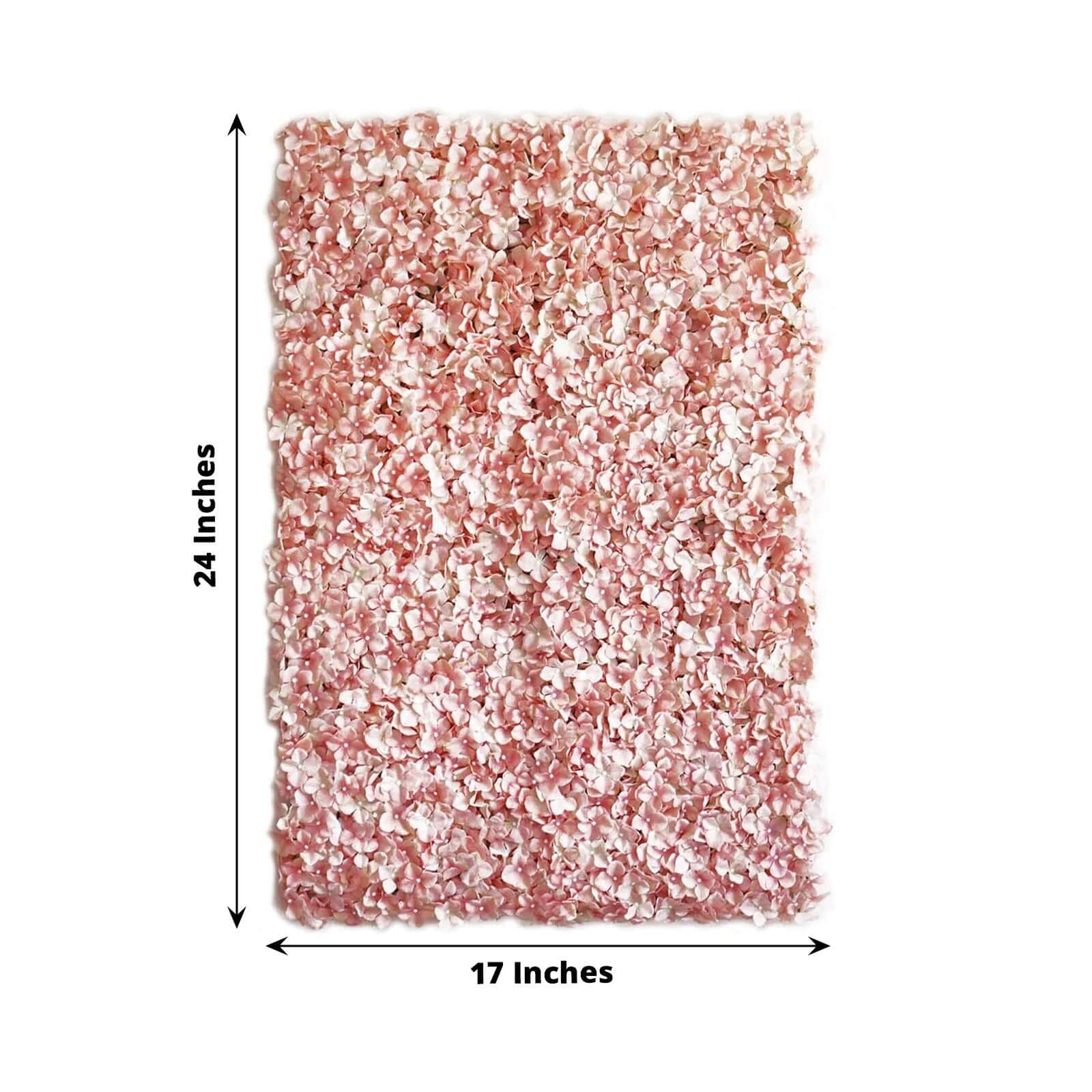Blush UV Protected Hydrangea Flower Wall Mat Backdrop 4 Artificial Panels 11 Sq ft. - Image 3