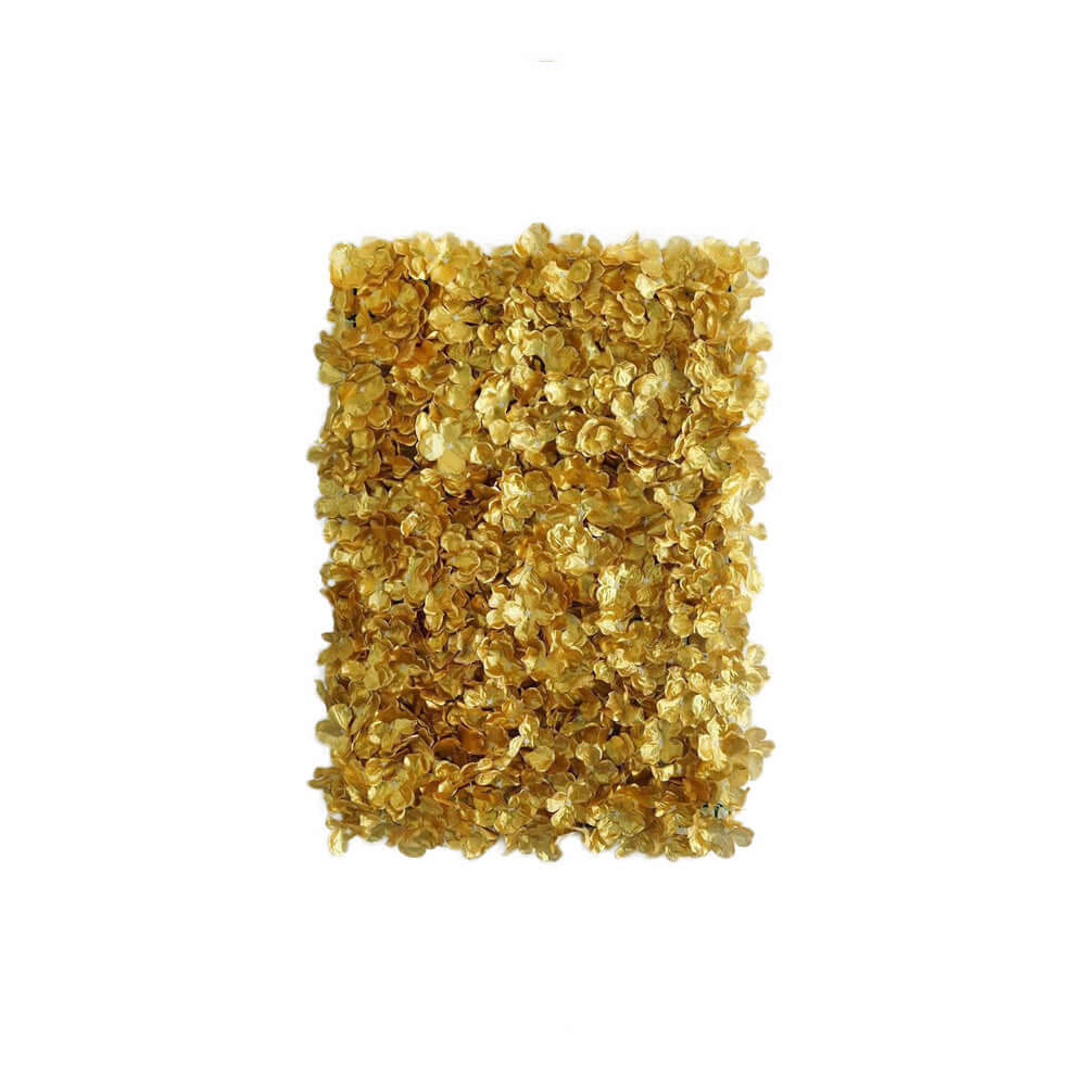 Gold UV Protected Hydrangea Flower Wall Mat Backdrop 4 Artificial Panels 11 Sq ft. - Image 6