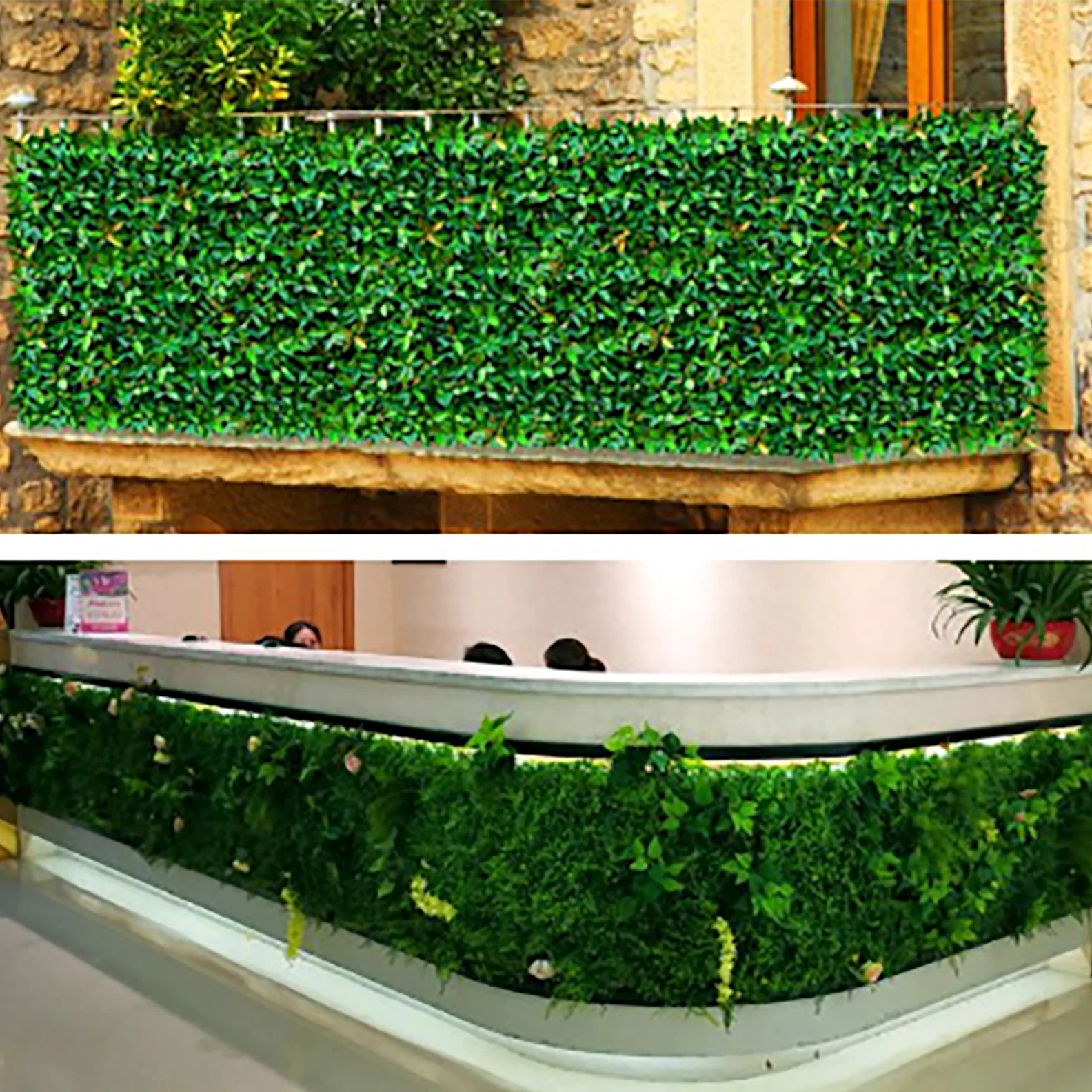 Green Flowery Boxwood Hedge Garden Wall Backdrop Mat 4 Artificial Panels 11 Sq ft. - Image 10