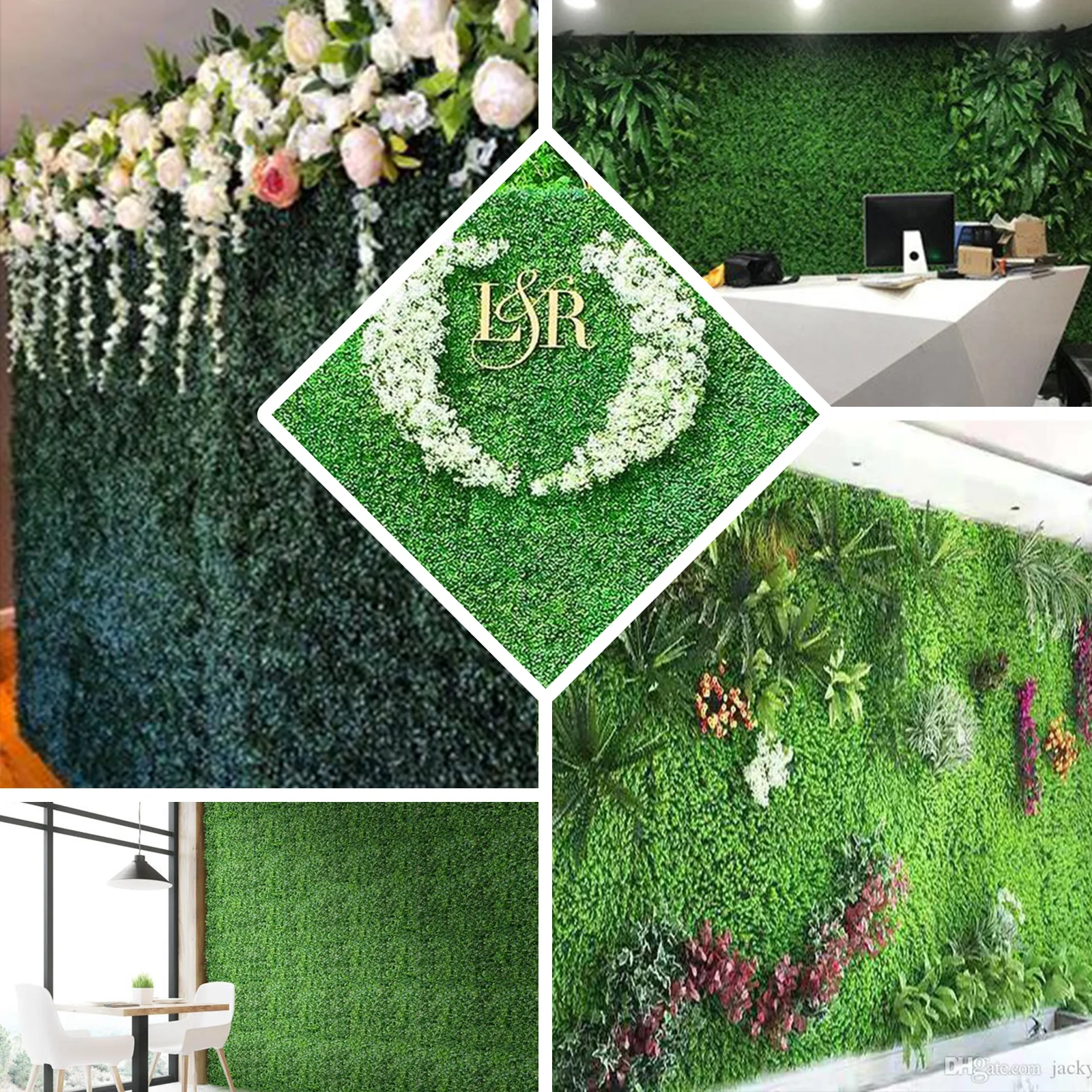 Green Flowery Boxwood Hedge Garden Wall Backdrop Mat 4 Artificial Panels 11 Sq ft. - Image 5