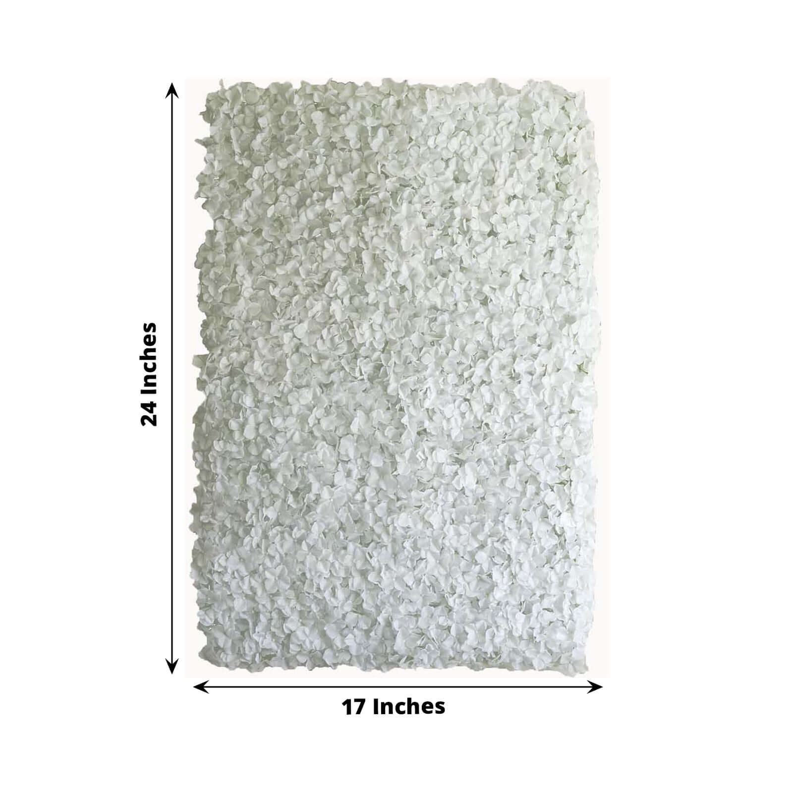 White UV Protected Hydrangea Flower Wall Mat Backdrop 4 Artificial Panels 11 Sq ft. - Image 3