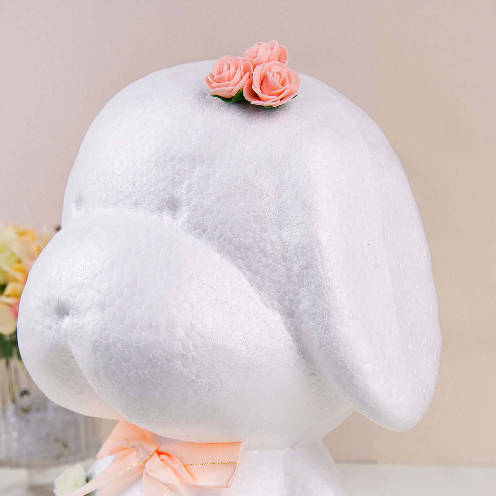 DIY White 3D Modeling StyroFoam Puppy, Polystyrene Craft Foam Animal 12.5" - Image 6