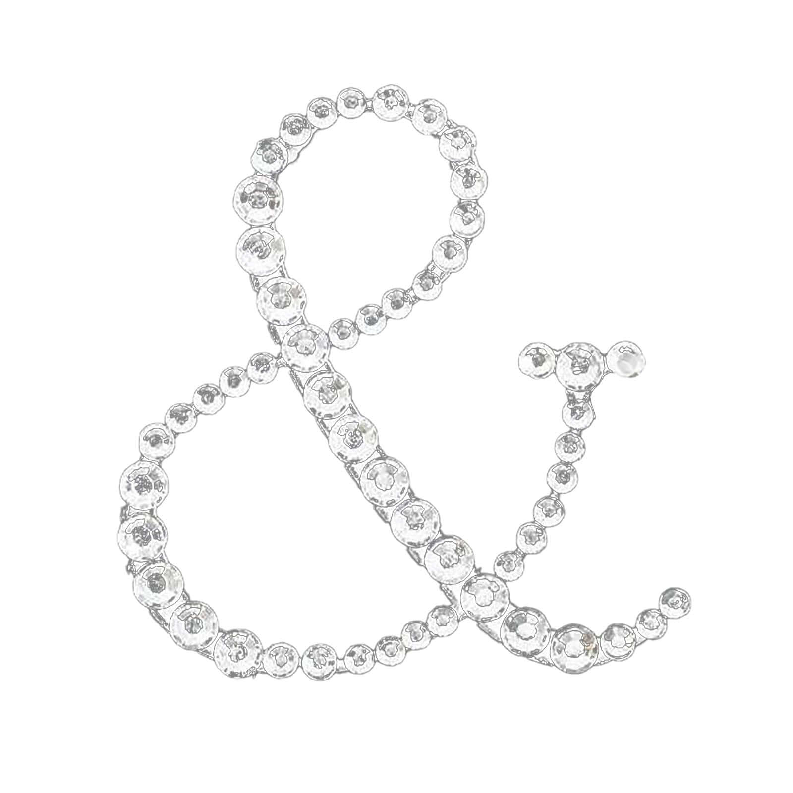 12 Pack Clear Rhinestone Monogram Letter Jewel Sticker Self Adhesive DIY Diamond Decor - and 1.5" - Image 9
