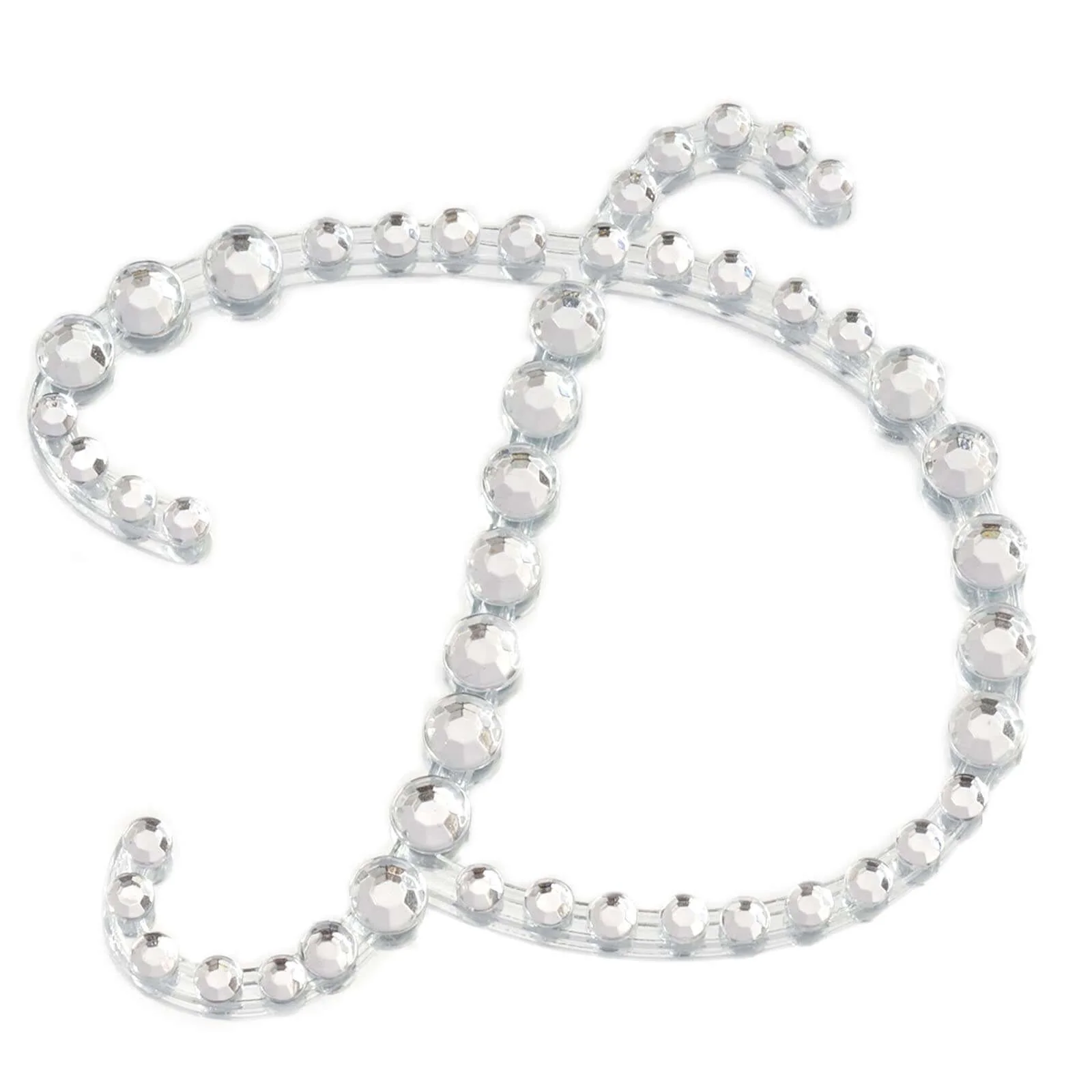 12 Pack Clear Rhinestone Monogram Letter "D" Jewel Sticker Self Adhesive DIY Diamond Decor 1.5" - Image 10