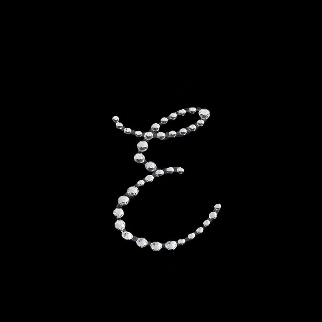 12 Pack Clear Rhinestone Monogram Letter "E" Jewel Sticker Self Adhesive DIY Diamond Decor 1.5" - Image 7