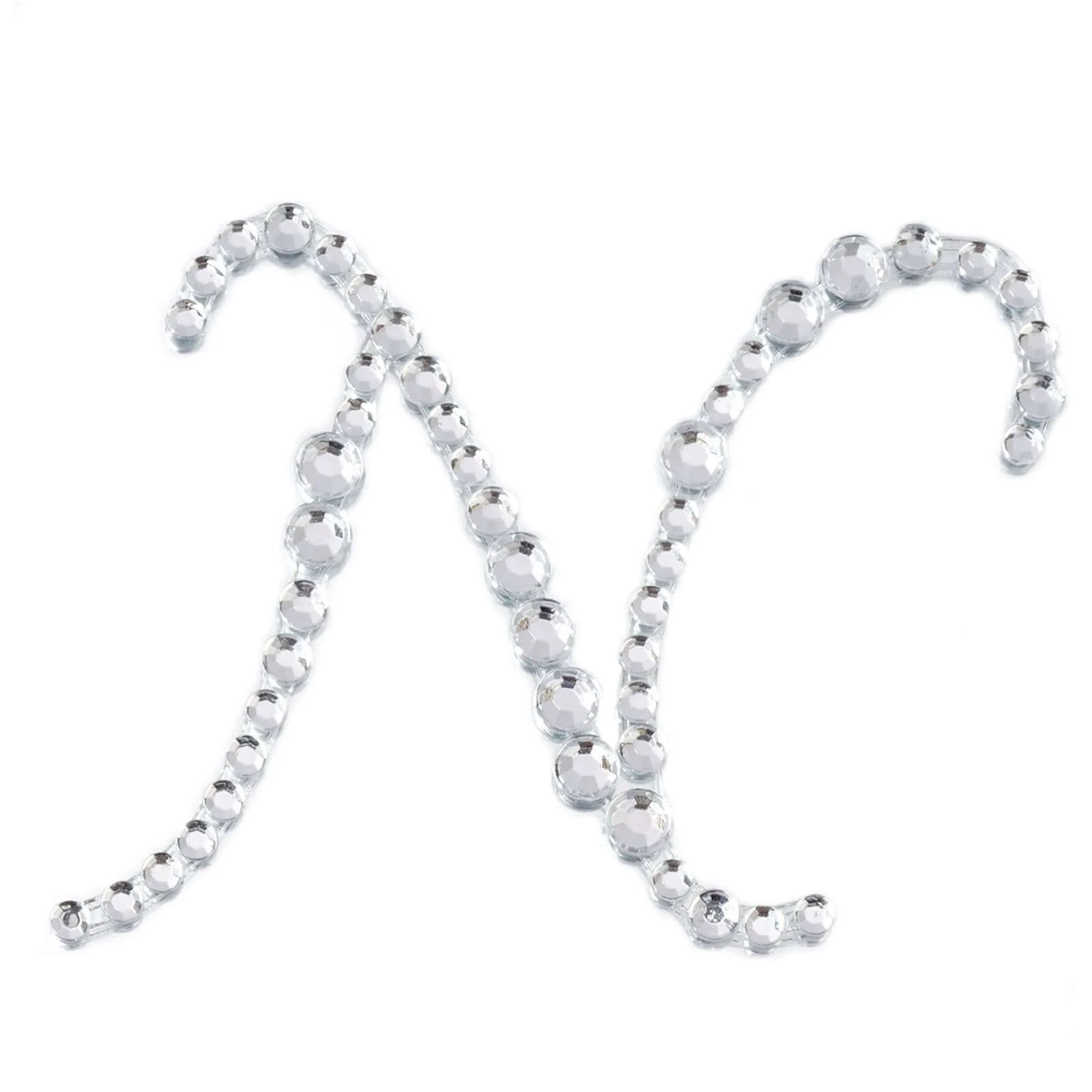 12 Pack Clear Rhinestone Monogram Letter "N" Jewel Sticker Self Adhesive DIY Diamond Decor 1.5" - Image 9