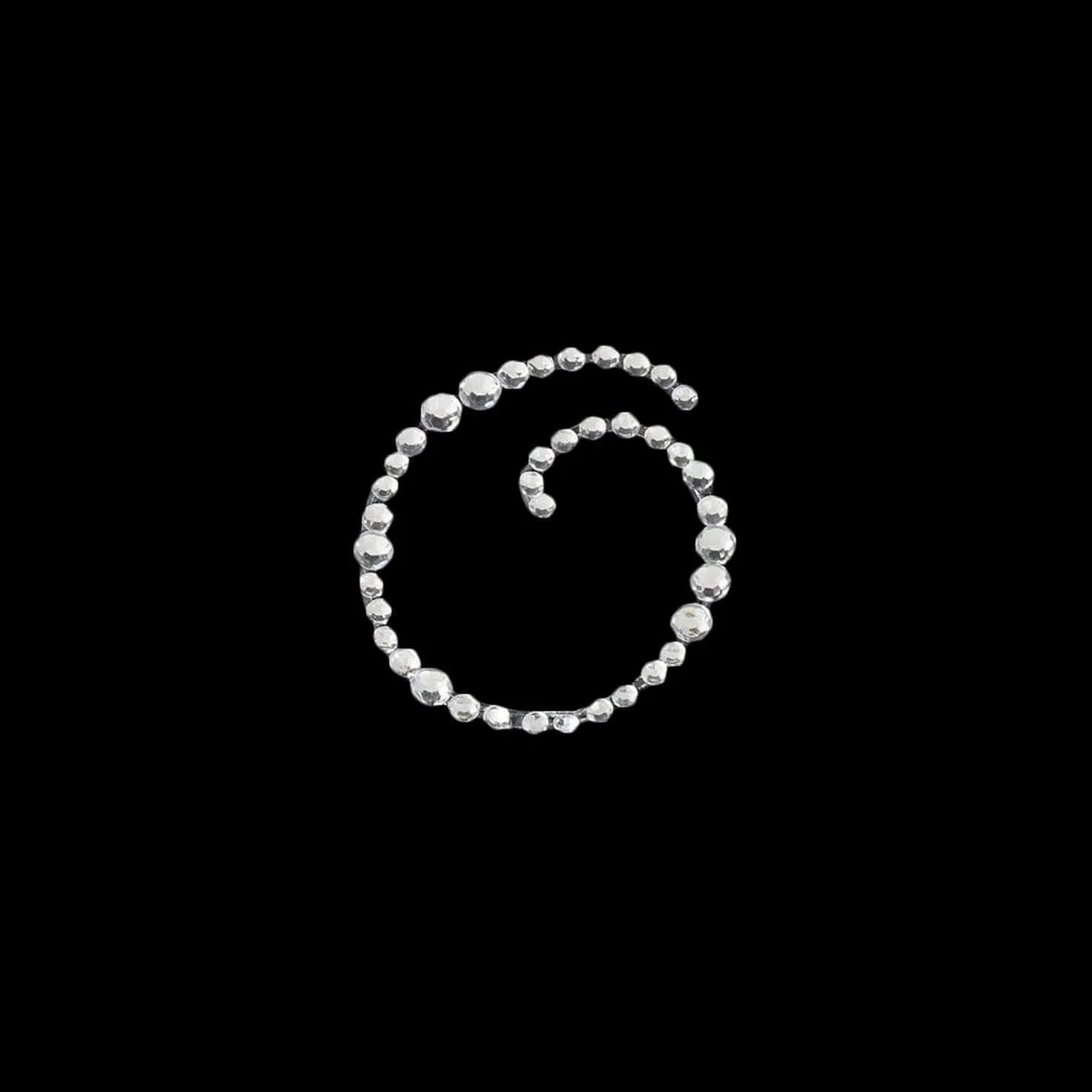 12 Pack Clear Rhinestone Monogram Letter "O" Jewel Sticker Self Adhesive DIY Diamond Decor 1.5" - Image 6