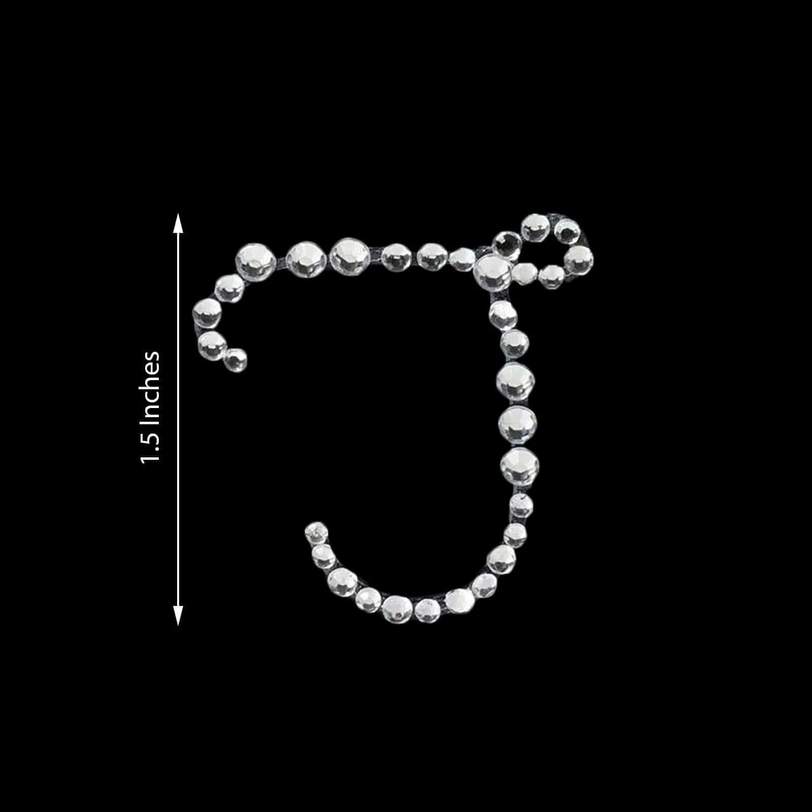 12 Pack Clear Rhinestone Monogram Letter "T" Jewel Sticker Self Adhesive DIY Diamond Decor 1.5" - Image 3