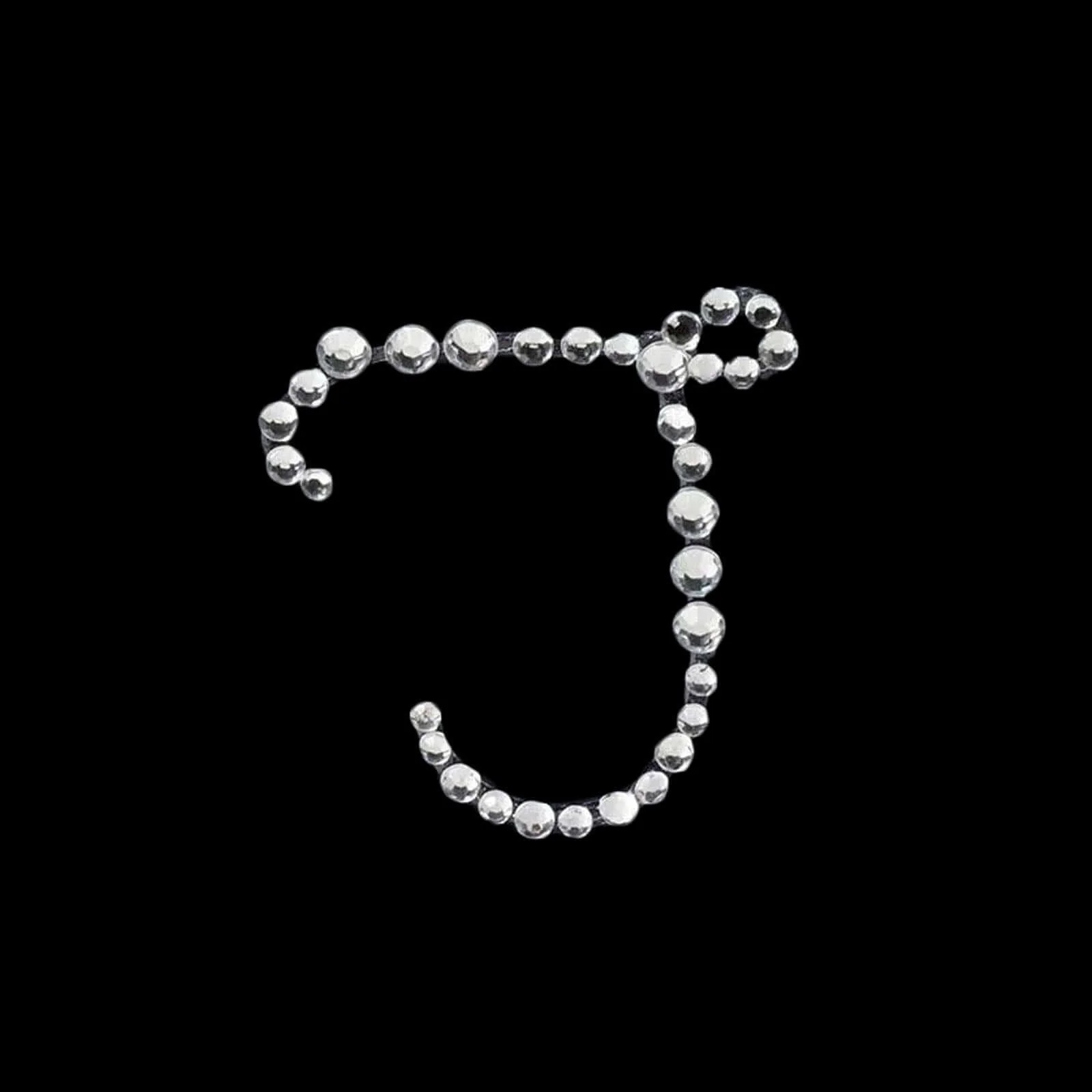 12 Pack Clear Rhinestone Monogram Letter "T" Jewel Sticker Self Adhesive DIY Diamond Decor 1.5" - Image 7
