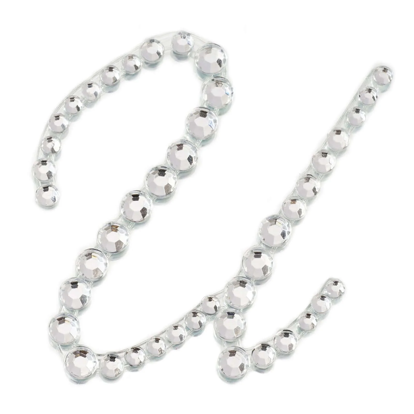 12 Pack Clear Rhinestone Monogram Letter "U" Jewel Sticker Self Adhesive DIY Diamond Decor 1.5" - Image 10