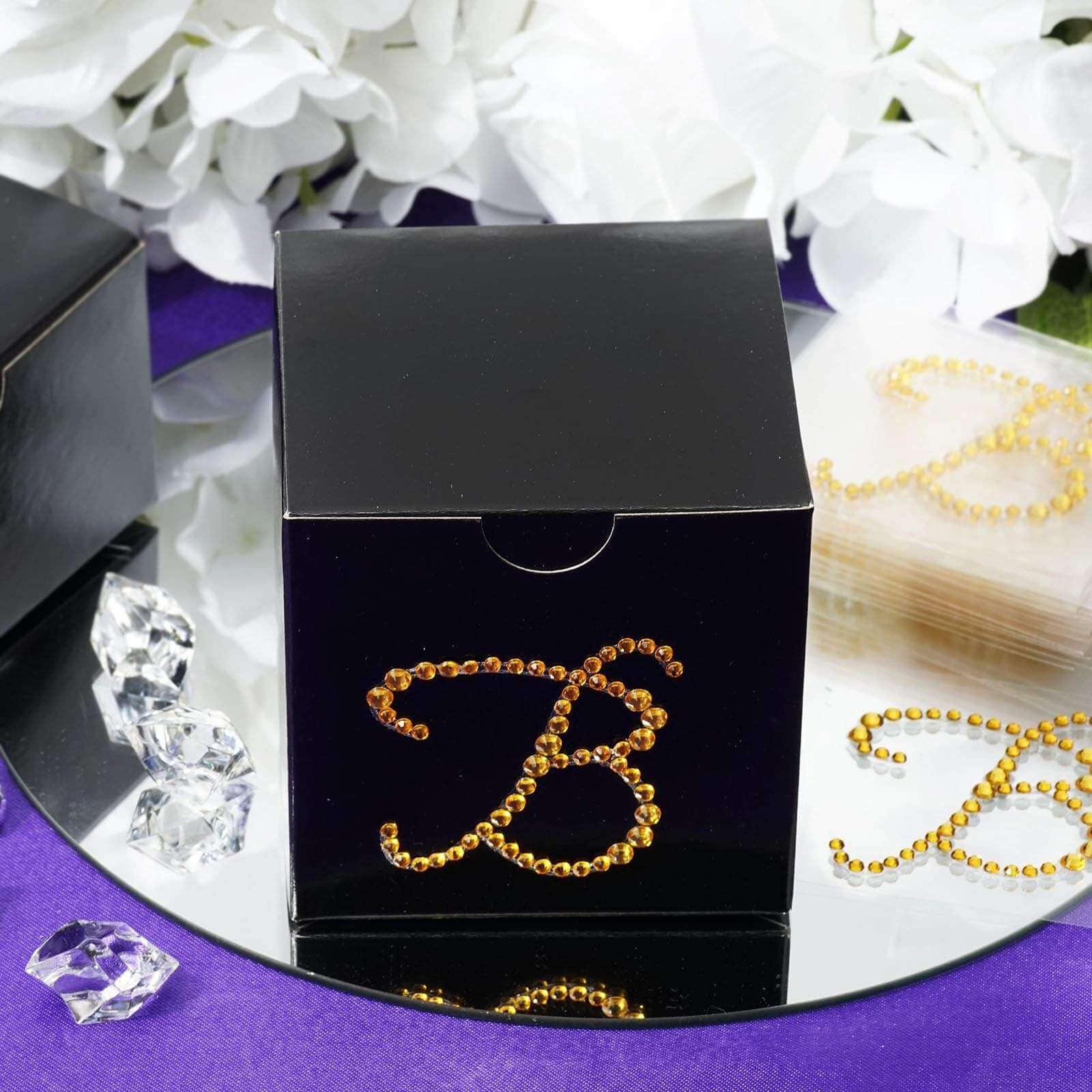 12 Pack Gold Rhinestone Monogram Letter Jewel Sticker Self Adhesive DIY Diamond Decor 1.5" - Image 11