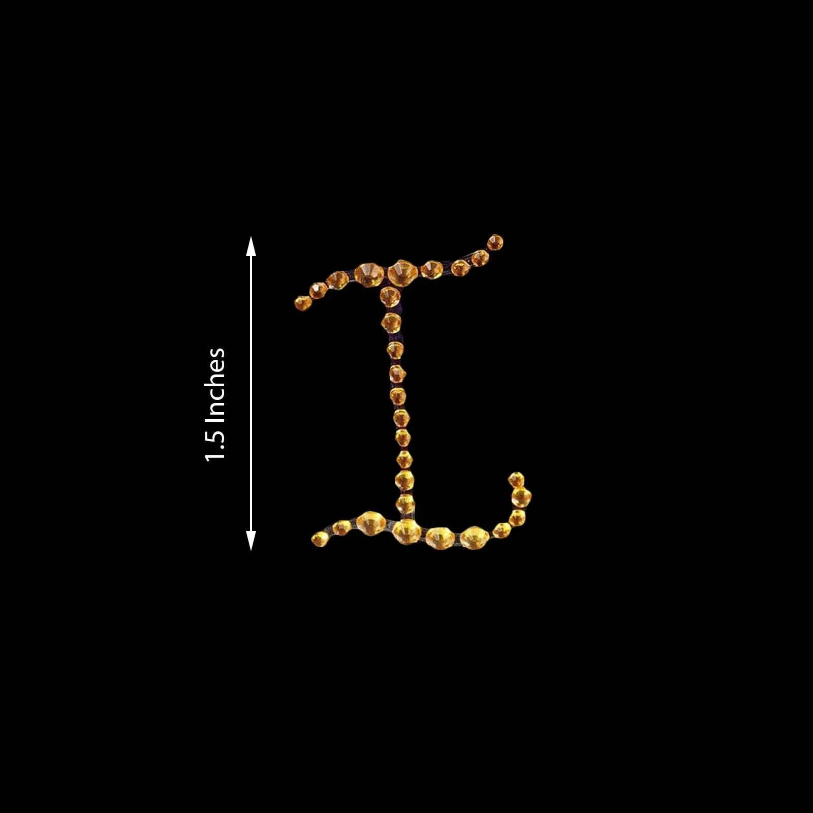 12 Pack Gold Rhinestone Monogram Letter "I" Jewel Sticker Self Adhesive DIY Diamond Decor 1.5" - Image 3