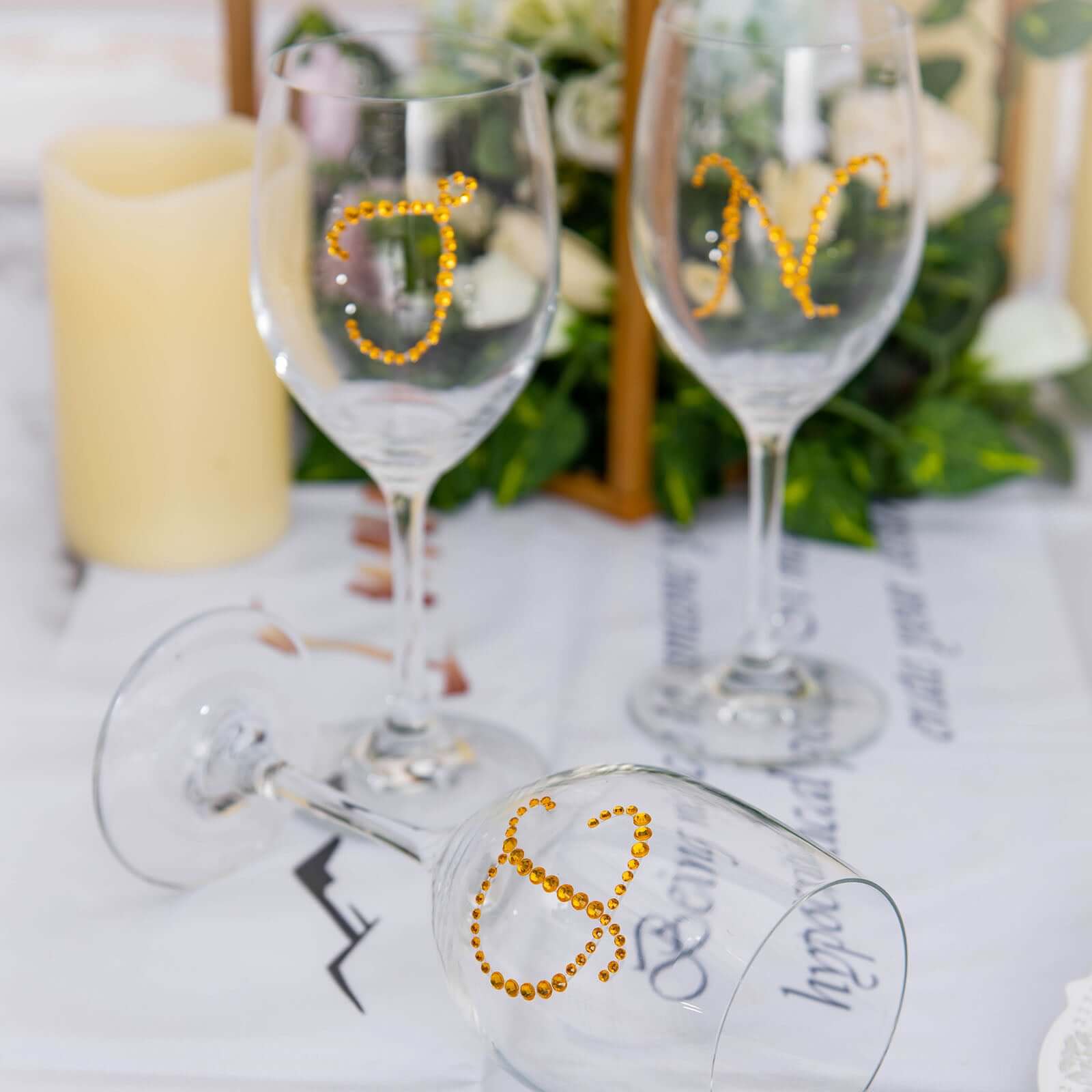 12 Pack Gold Rhinestone Monogram Letter "J" Jewel Sticker Self Adhesive DIY Diamond Decor 1.5" - Image 9