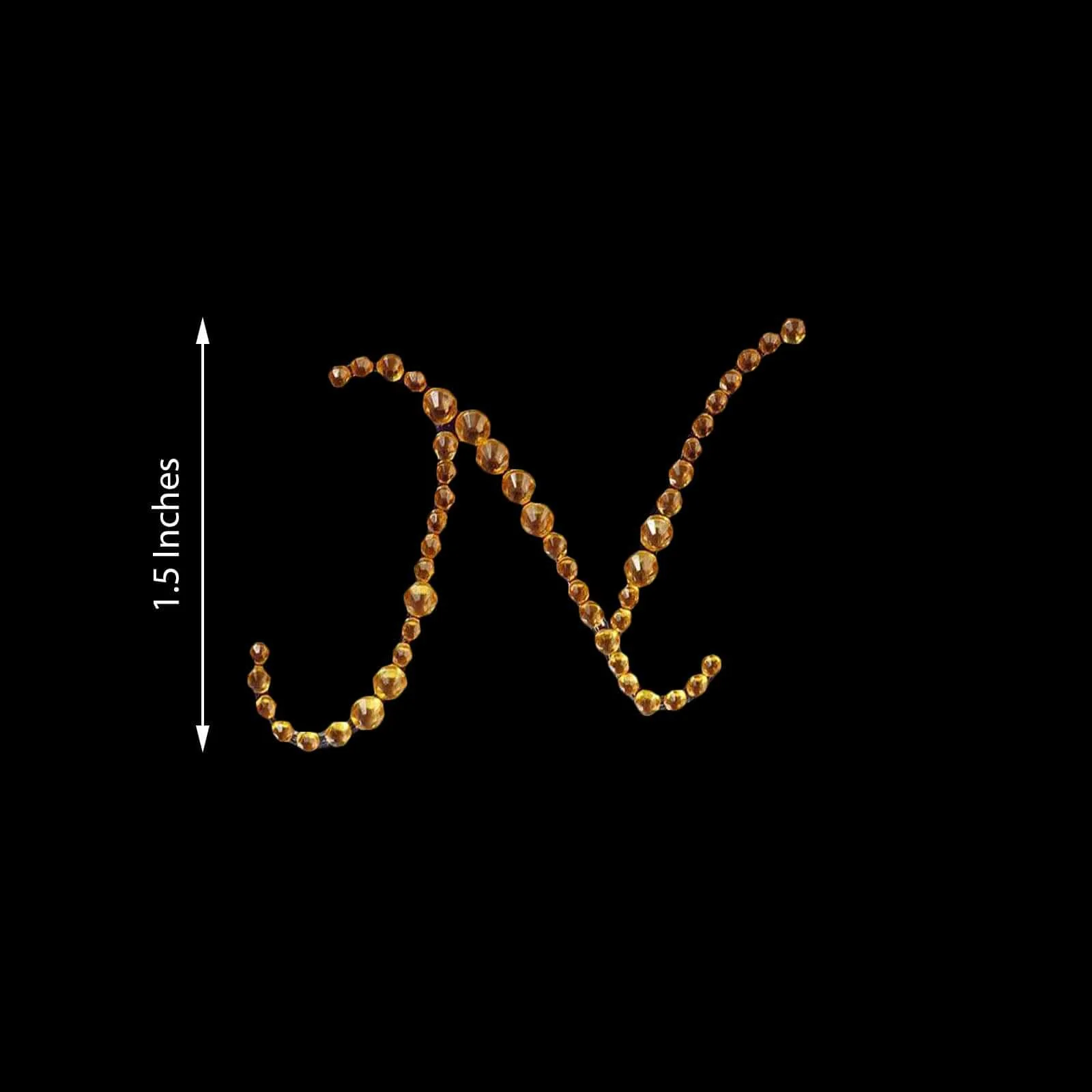 12 Pack Gold Rhinestone Monogram Letter "N" Jewel Sticker Self Adhesive DIY Diamond Decor 1.5" - Image 3