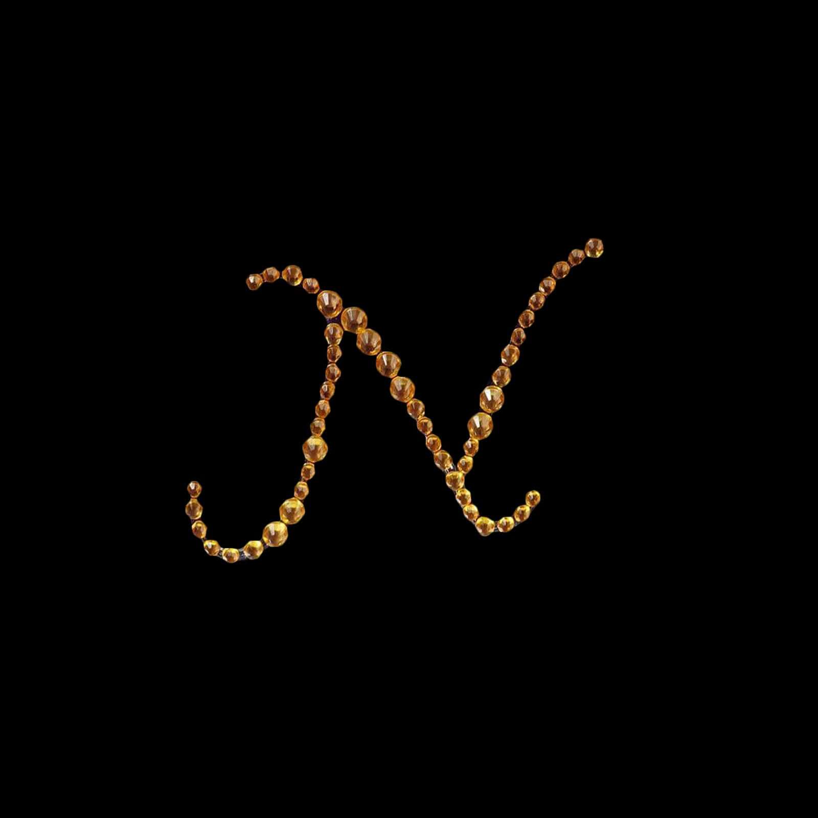 12 Pack Gold Rhinestone Monogram Letter "N" Jewel Sticker Self Adhesive DIY Diamond Decor 1.5" - Image 7
