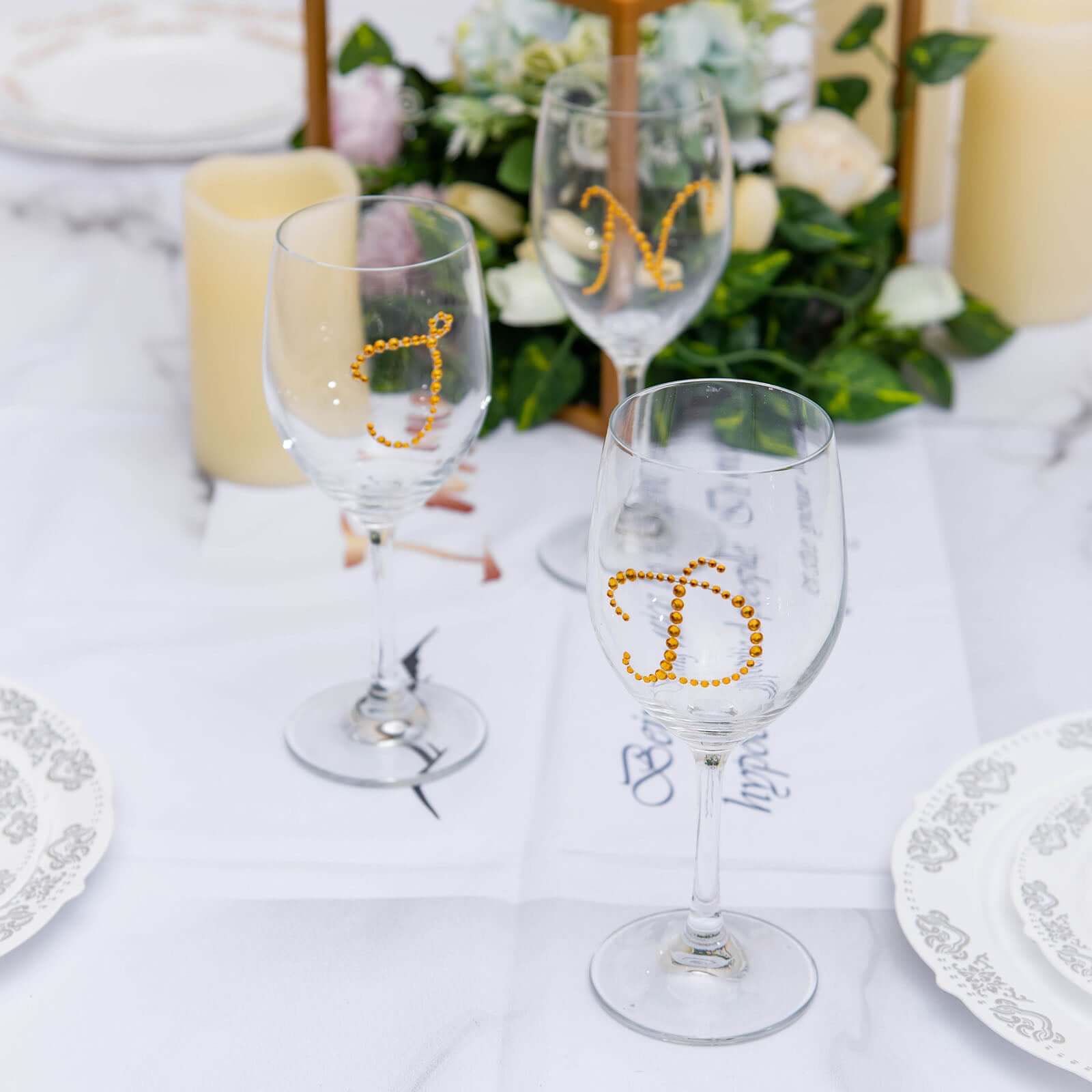 12 Pack Gold Rhinestone Monogram Letter "Q" Jewel Sticker Self Adhesive DIY Diamond Decor 1.5" - Image 9
