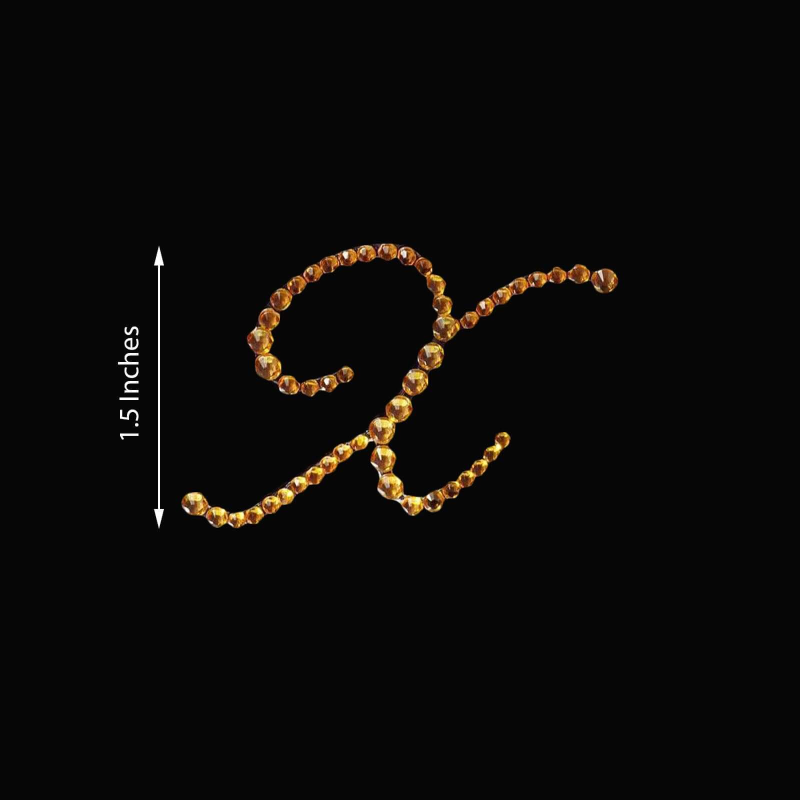 12 Pack Gold Rhinestone Monogram Letter "X" Jewel Sticker Self Adhesive DIY Diamond Decor 1.5" - Image 3