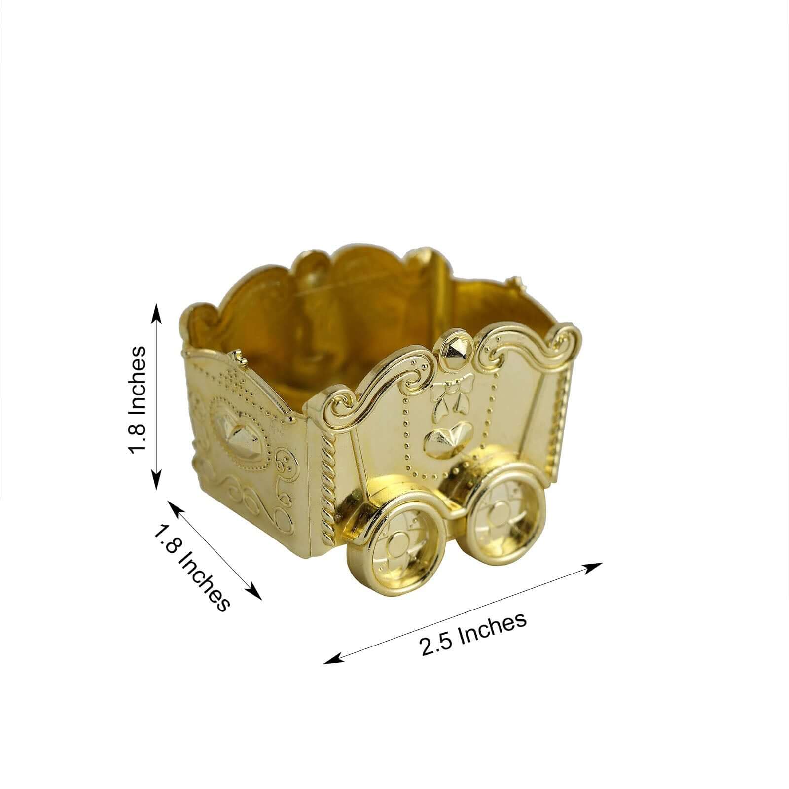 12 Pack Gold Mini Chariot Candy Container Gift Boxes, Small Treat Party Favor Boxes 2.5" - Image 3