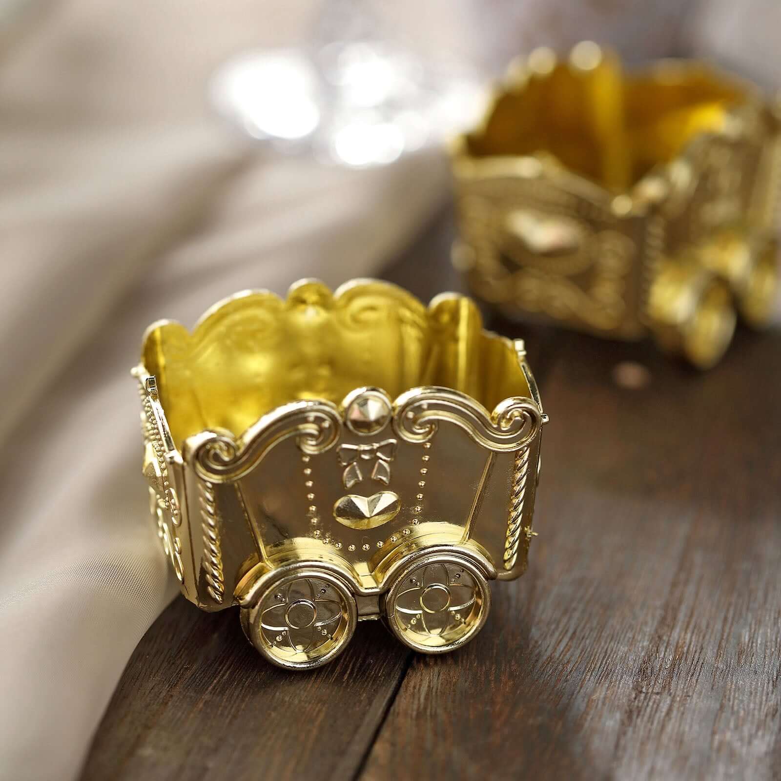 12 Pack Gold Mini Chariot Candy Container Gift Boxes, Small Treat Party Favor Boxes 2.5" - Image 8