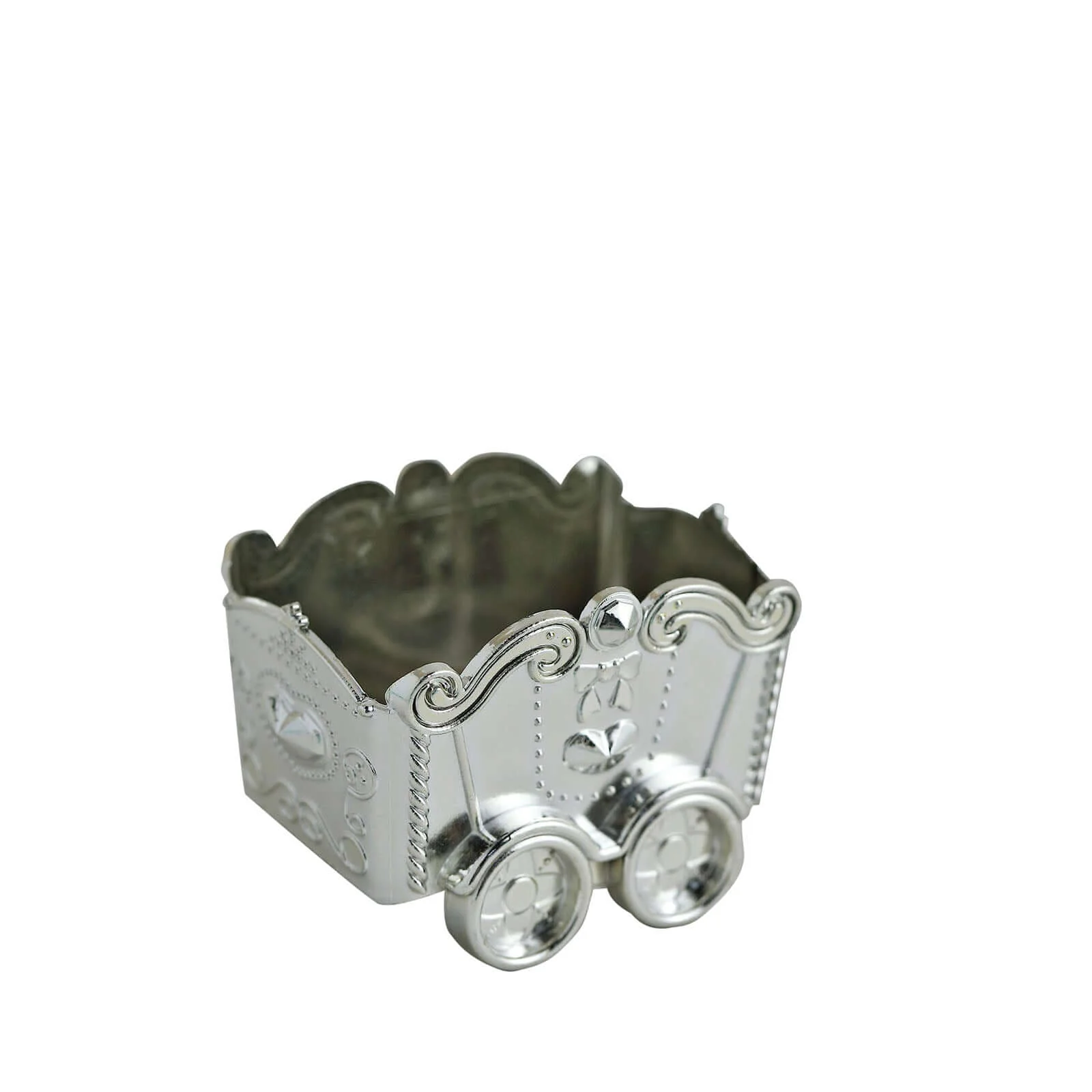 12 Pack Silver Mini Chariot Candy Container Gift Boxes, Small Treat Party Favor Boxes 2.5" - Image 7